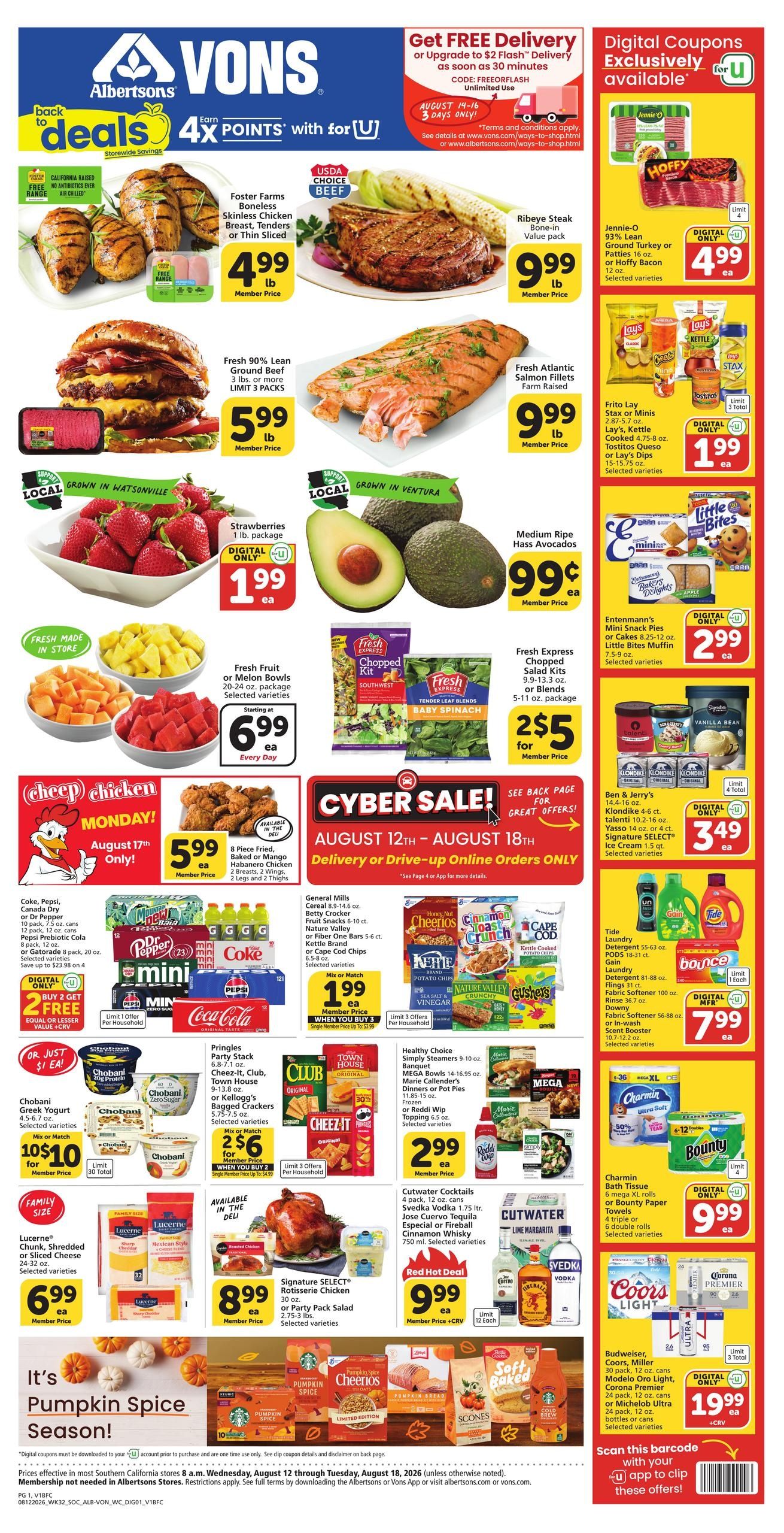 Albertsons (Alhambra Area, CA) Weekly Ad August 12 - 18, 2026