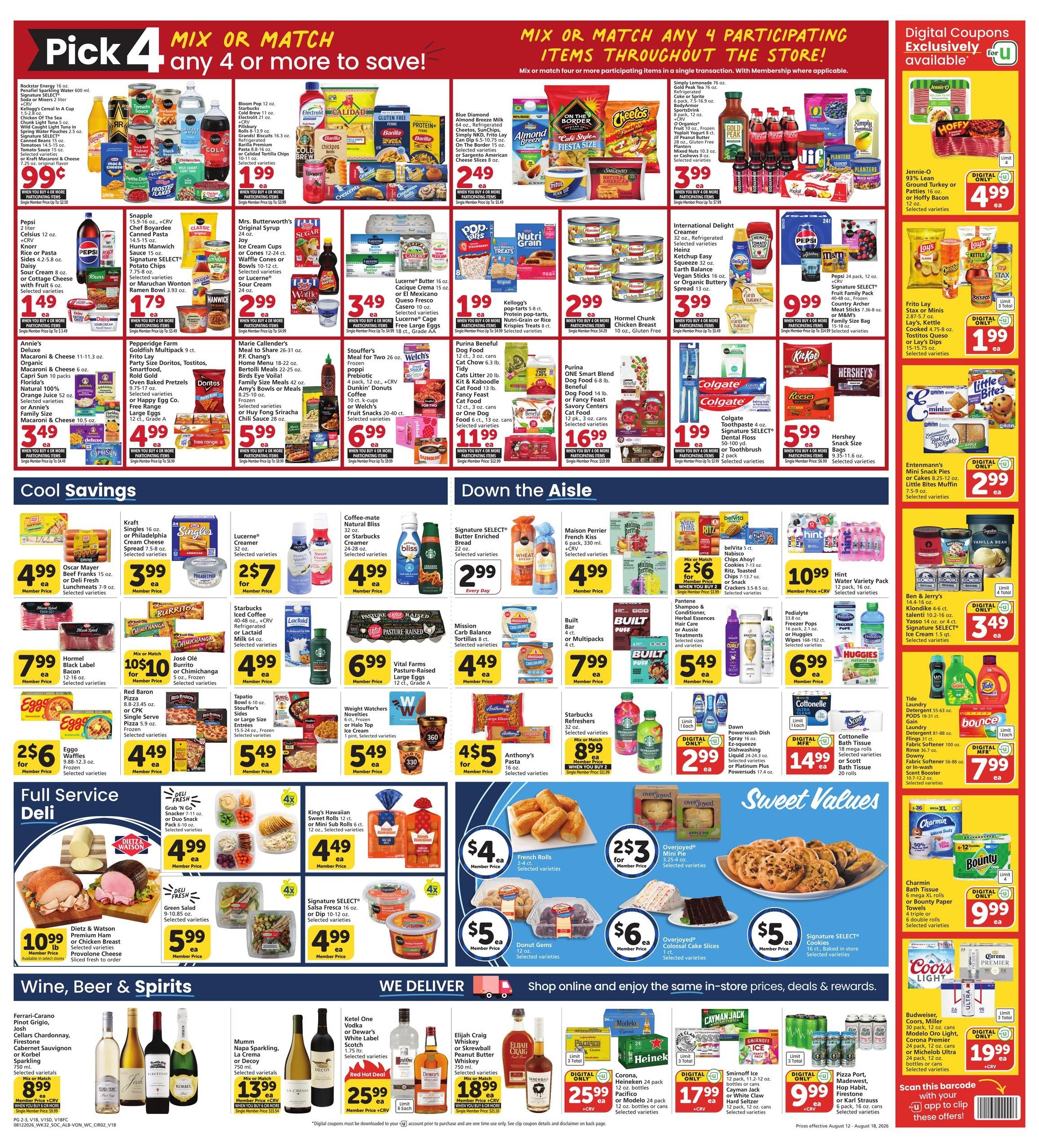 Vons (Alhambra Area, CA) Weekly Ad August 12 - 18, 2026