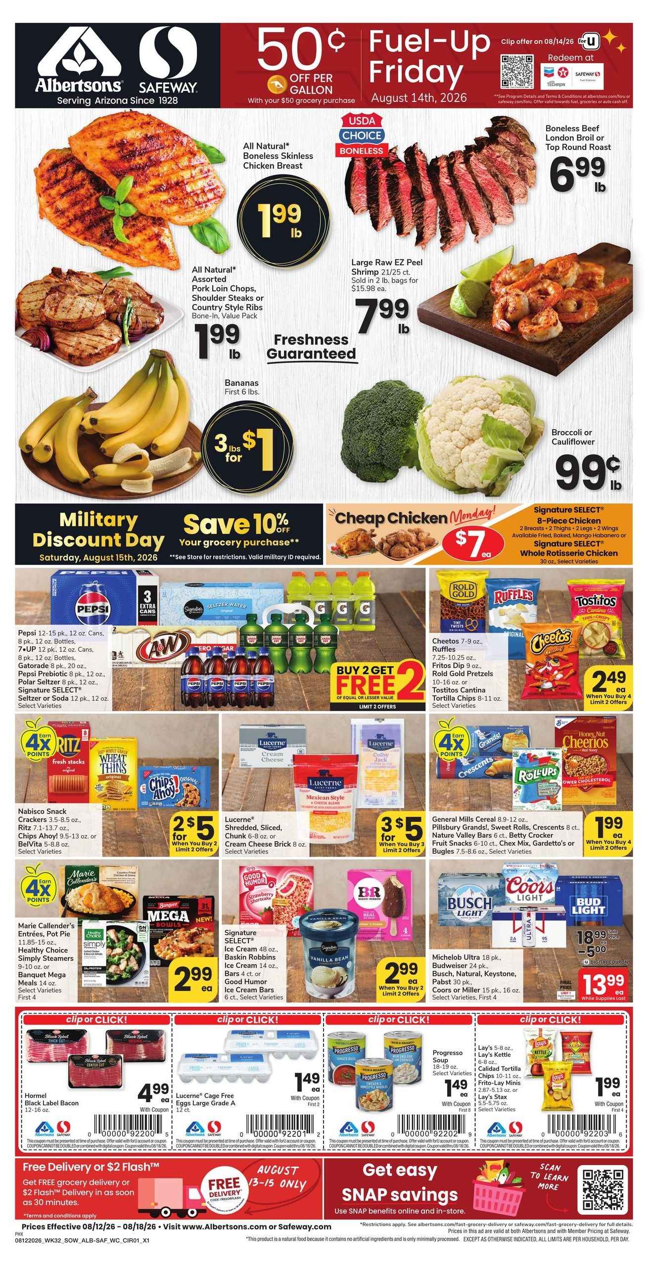 Albertsons (Apache Junction–Tempe Area, AZ) Weekly Ad August 12 - 18, 2026
