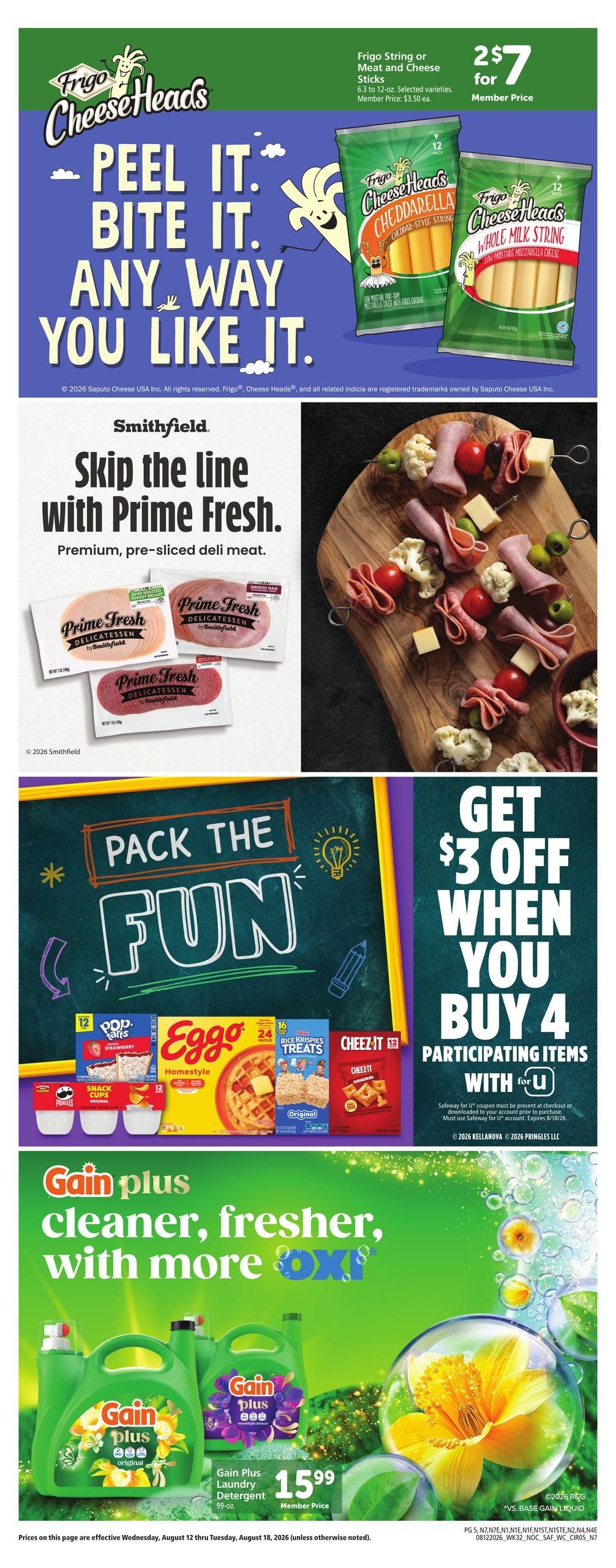 Safeway (San Francisco–Oakland Area, CA) Weekly Ad August 12 - 18, 2026