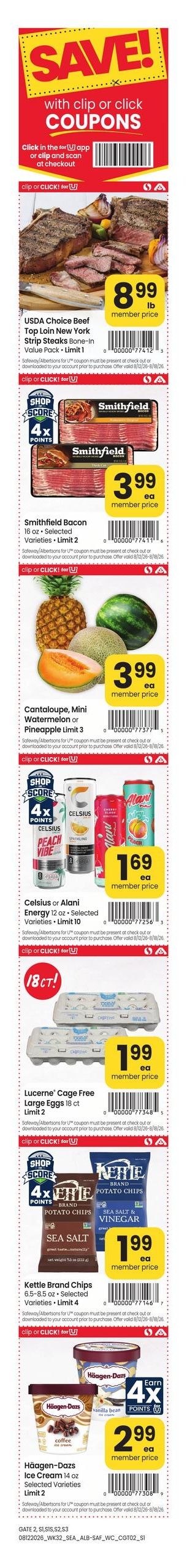 Albertsons (Seattle–Bellevue Area, WA) Weekly Ad August 12 - 18, 2026