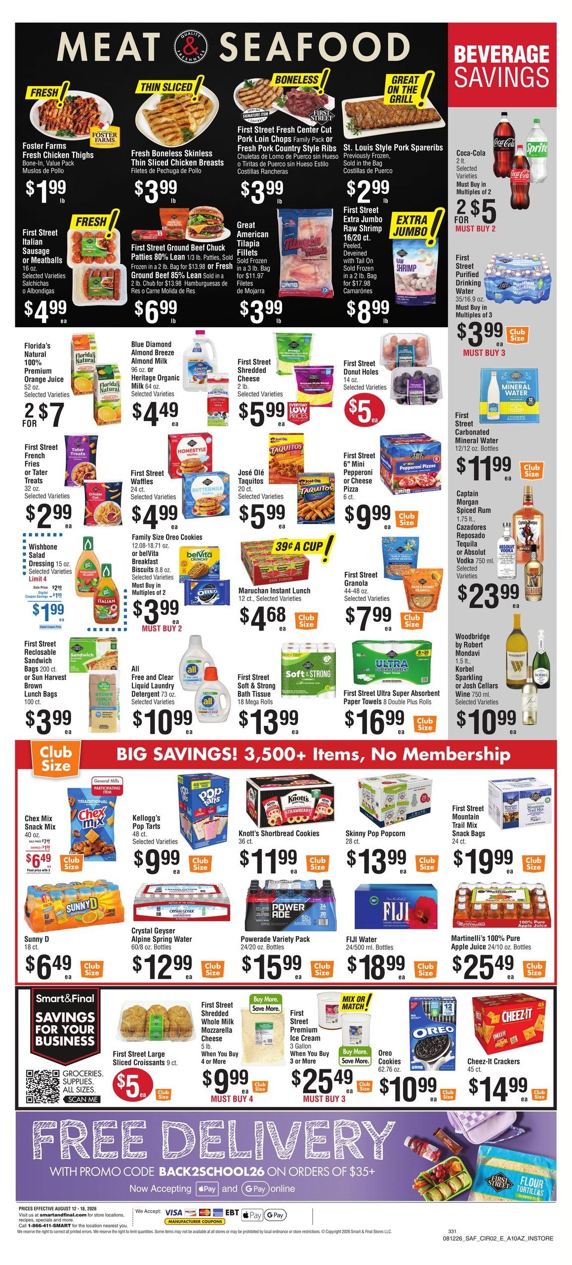 Smart & Final (AZ, NV) Weekly Ad August 12 - 18, 2026