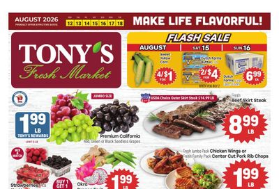Tony's Fresh Market (Chicago–Elgin Area, IL) Weekly Ad August 12 - 18, 2026