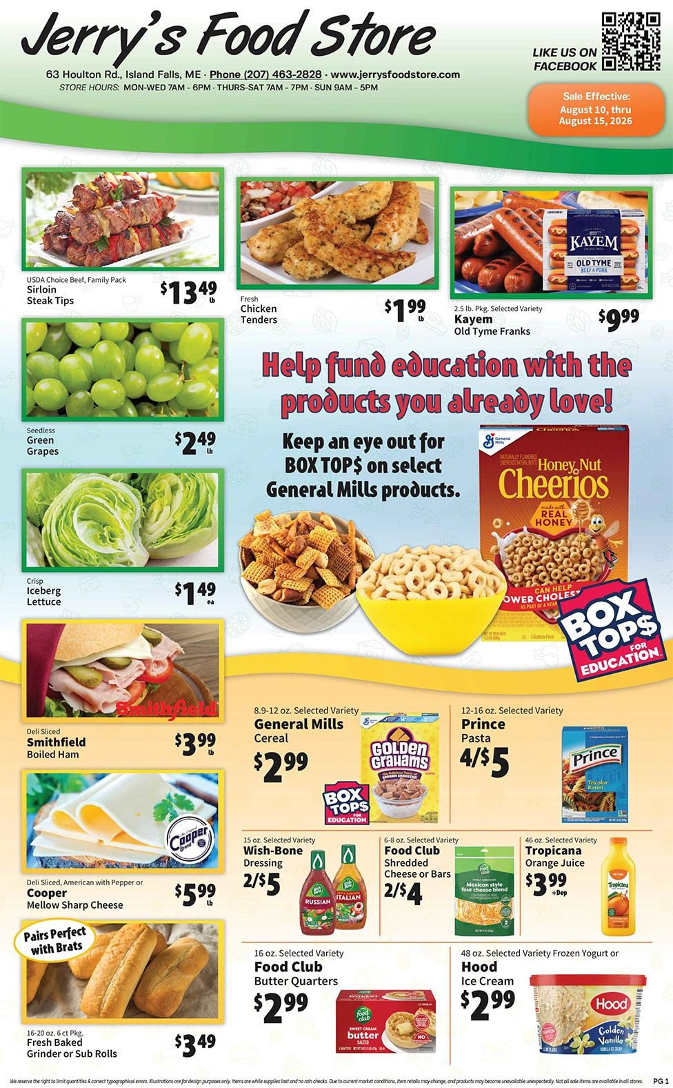Jerry's Food Store Weekly Ad August 11 - 17, 2026