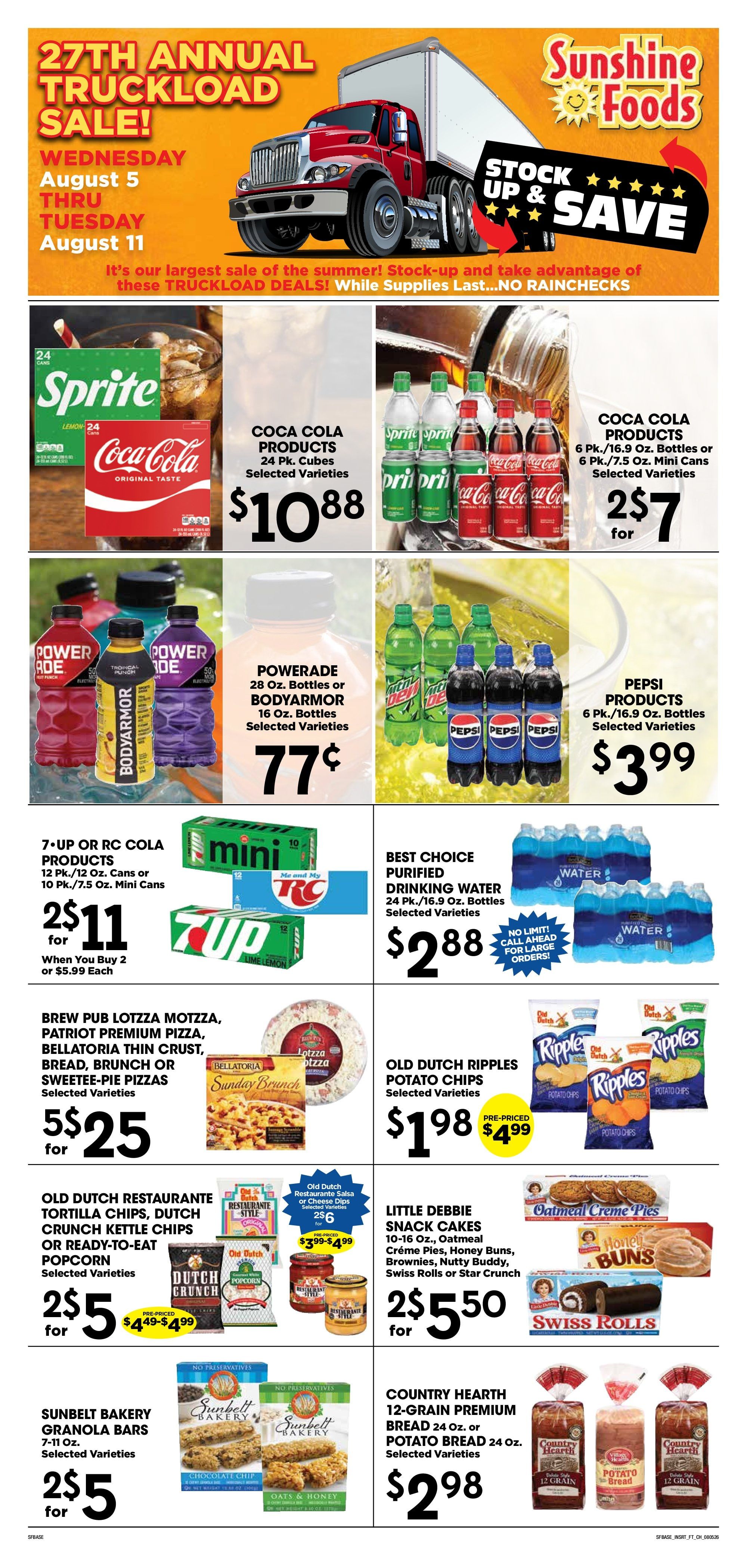 Sunshine Foods Weekly Ad August 5 - 11, 2026