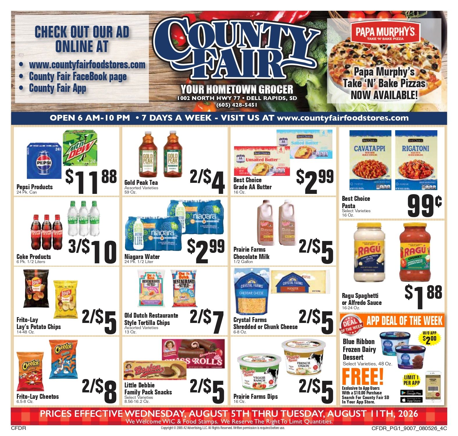 County Fair Food Stores (Dell Rapids, SD) Weekly Ad August 5 - 11, 2026