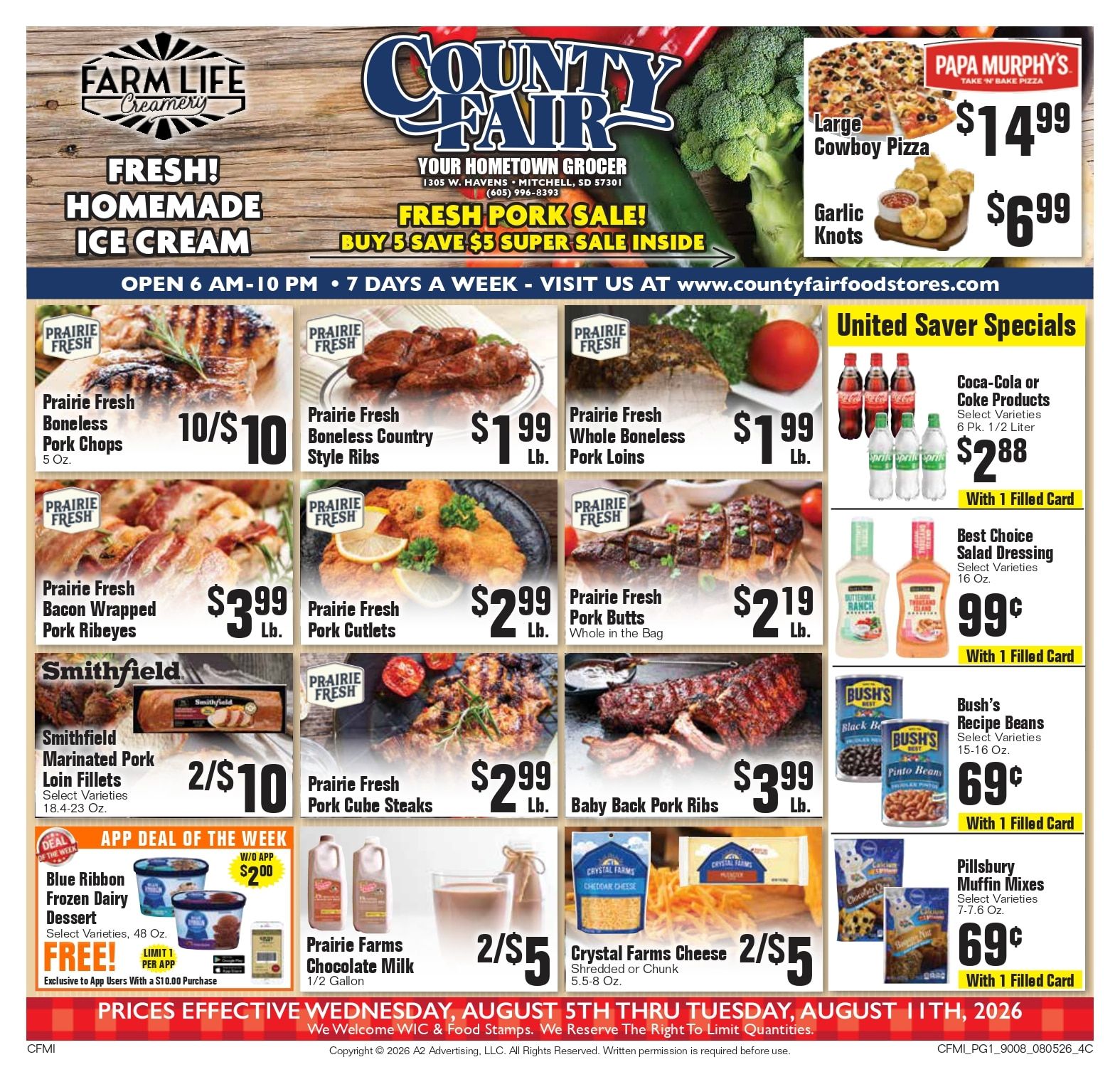 County Fair Food Stores (Mitchell, SD) Weekly Ad August 5 - 11, 2026