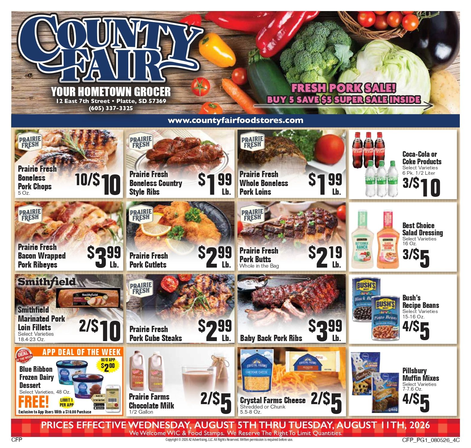 County Fair Food Stores (Platte, SD) Weekly Ad August 5 - 11, 2026