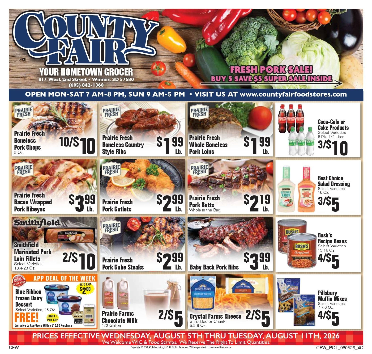 County Fair Food Stores (Winner, SD) Weekly Ad August 5 - 11, 2026