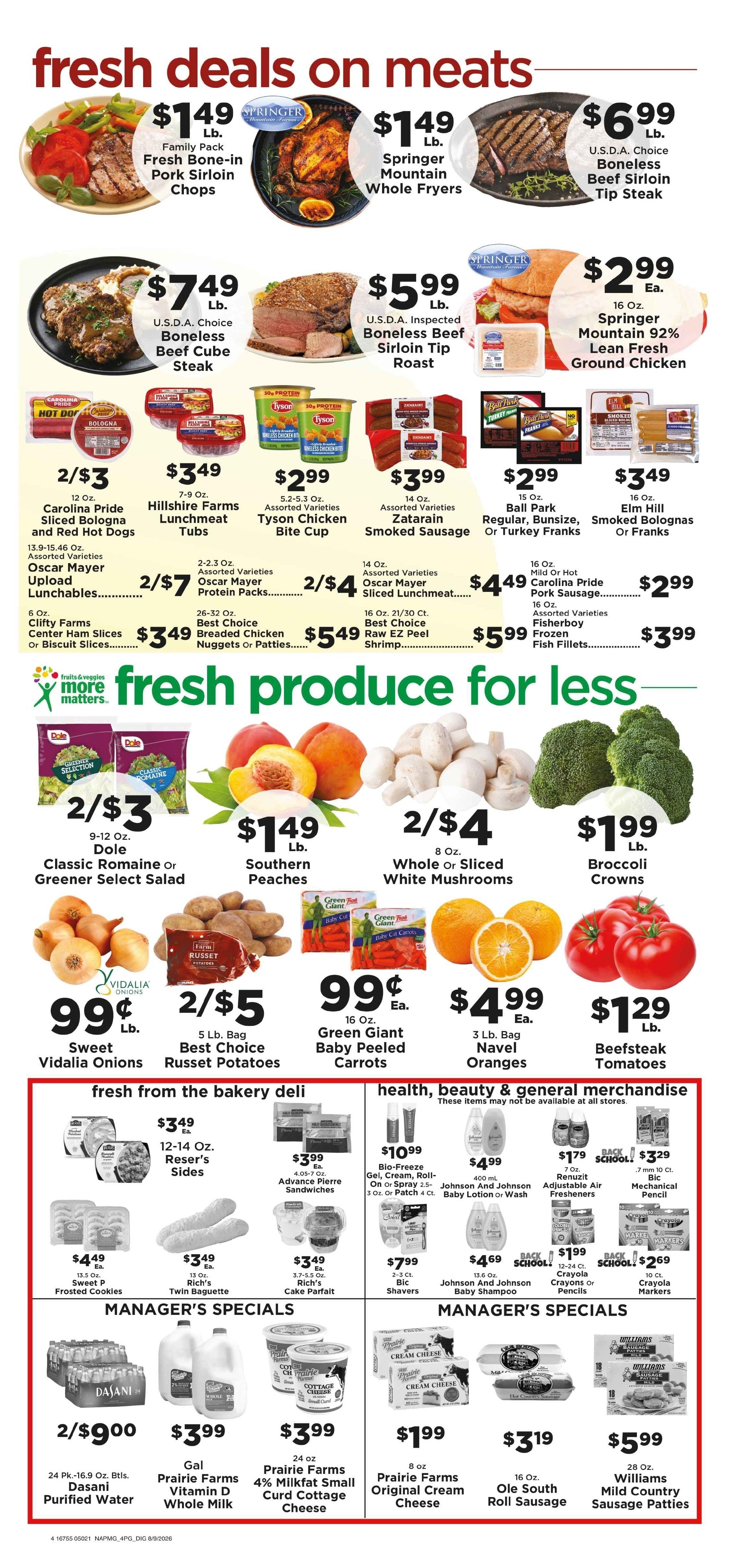 Chappell's Hometown Foods Weekly Ad August 10 - 16, 2026