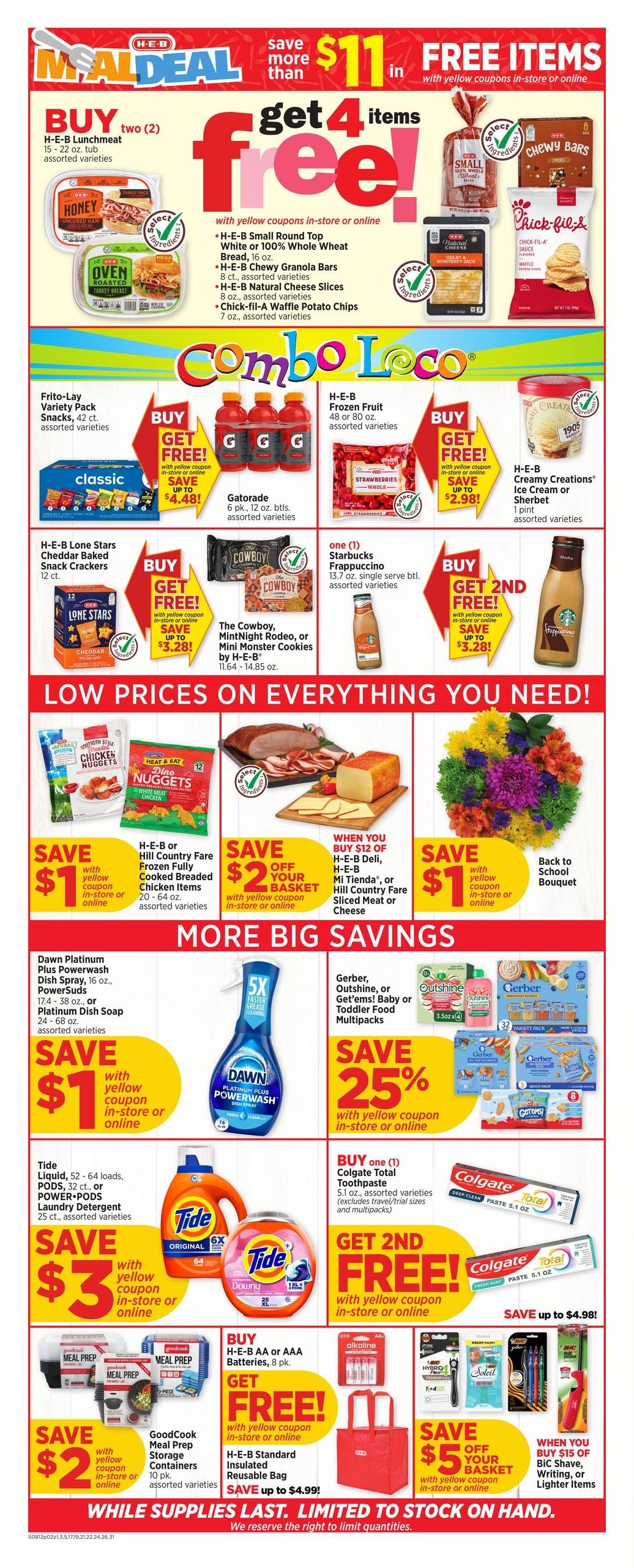 H-E-B (Austin–Manor Area, TX) Weekly Ad August 12 - 18, 2026