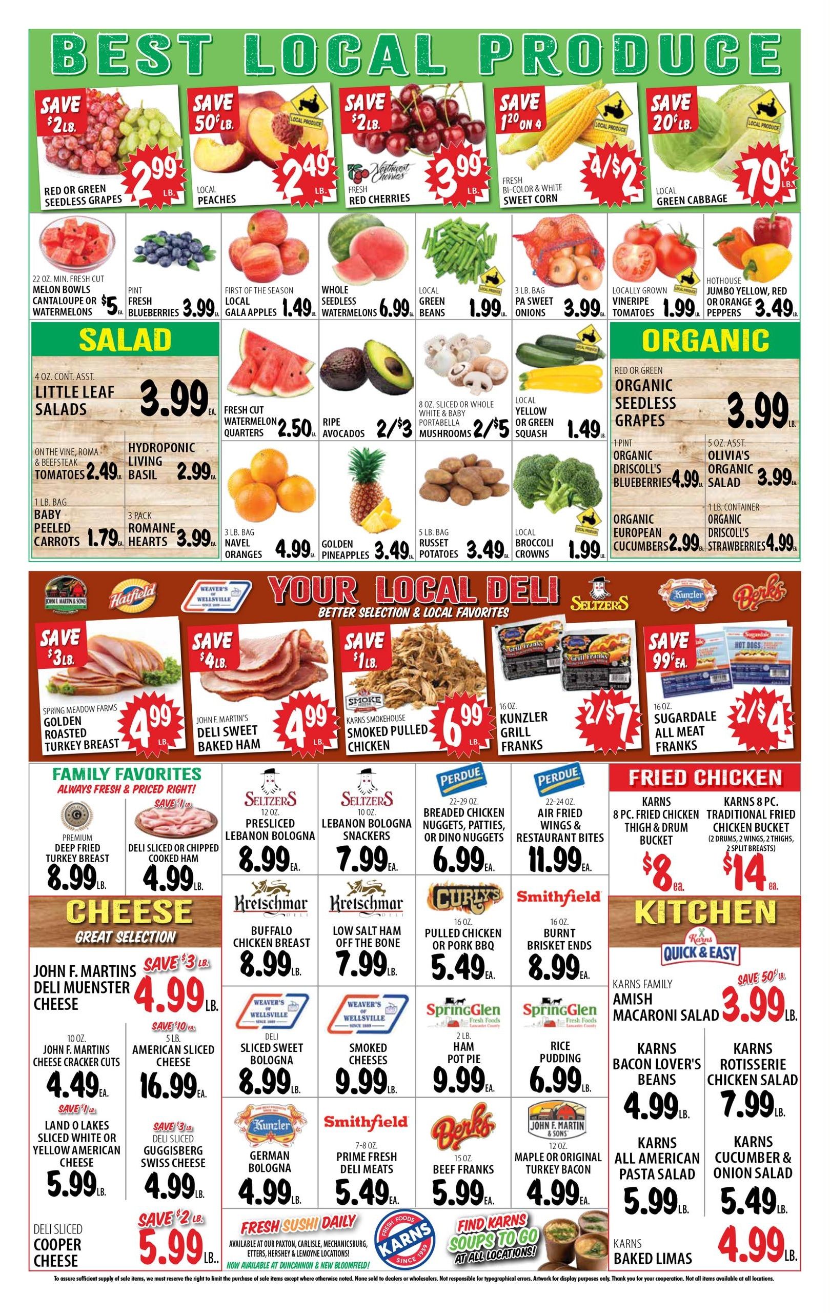 Karns Quality Foods (Harrisburg Area, PA) Weekly Ad August 11 - 17, 2026