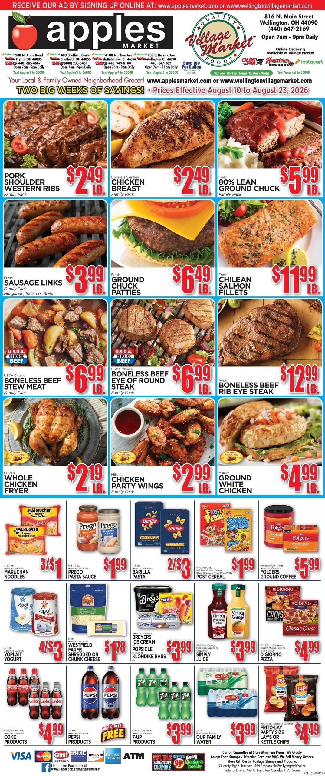 Apples Market Weekly Ad August 10 - 23, 2026