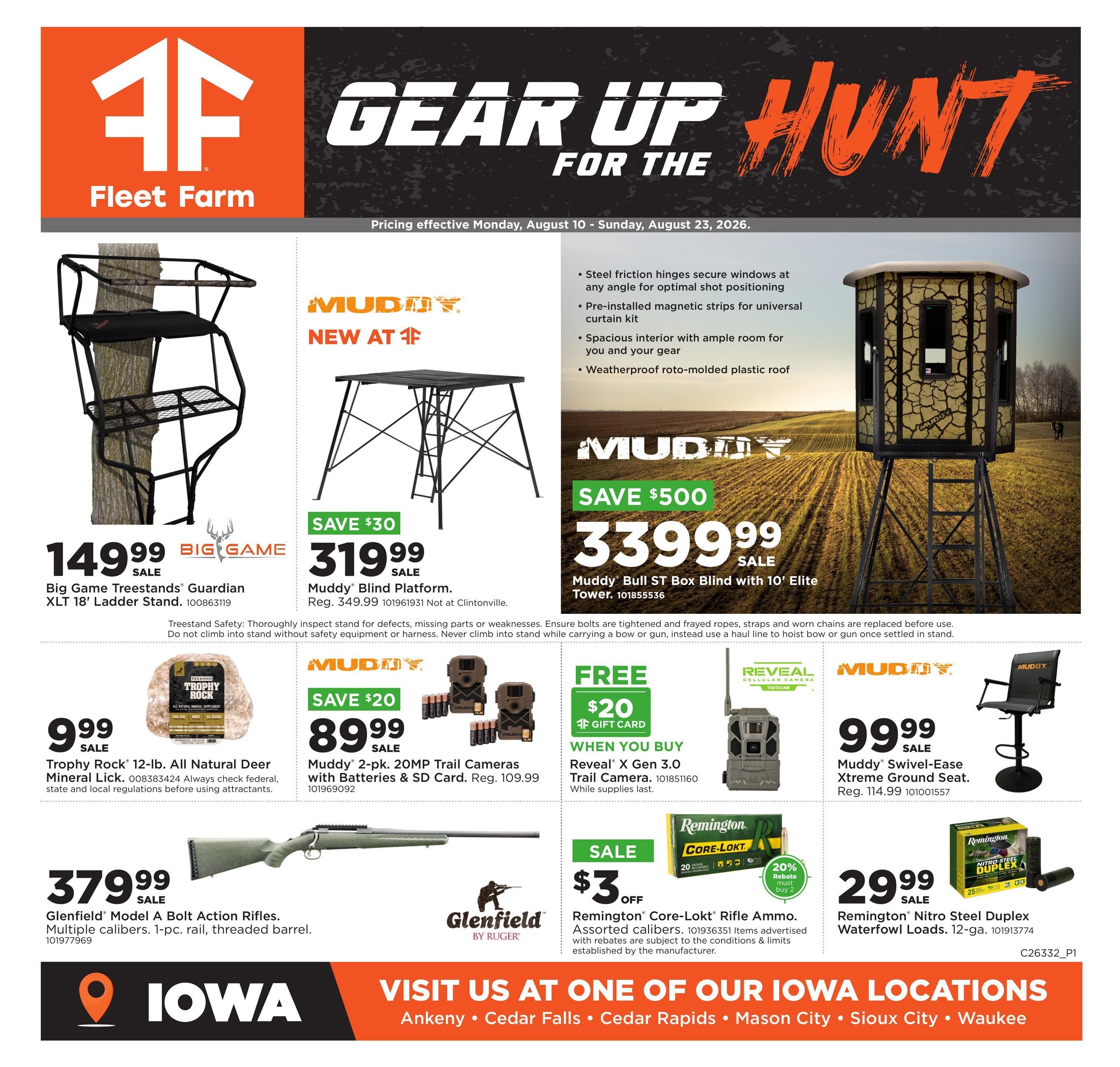 Fleet Farm (Cedar Falls Area, IA) Weekly Ad August 10 - 23, 2026