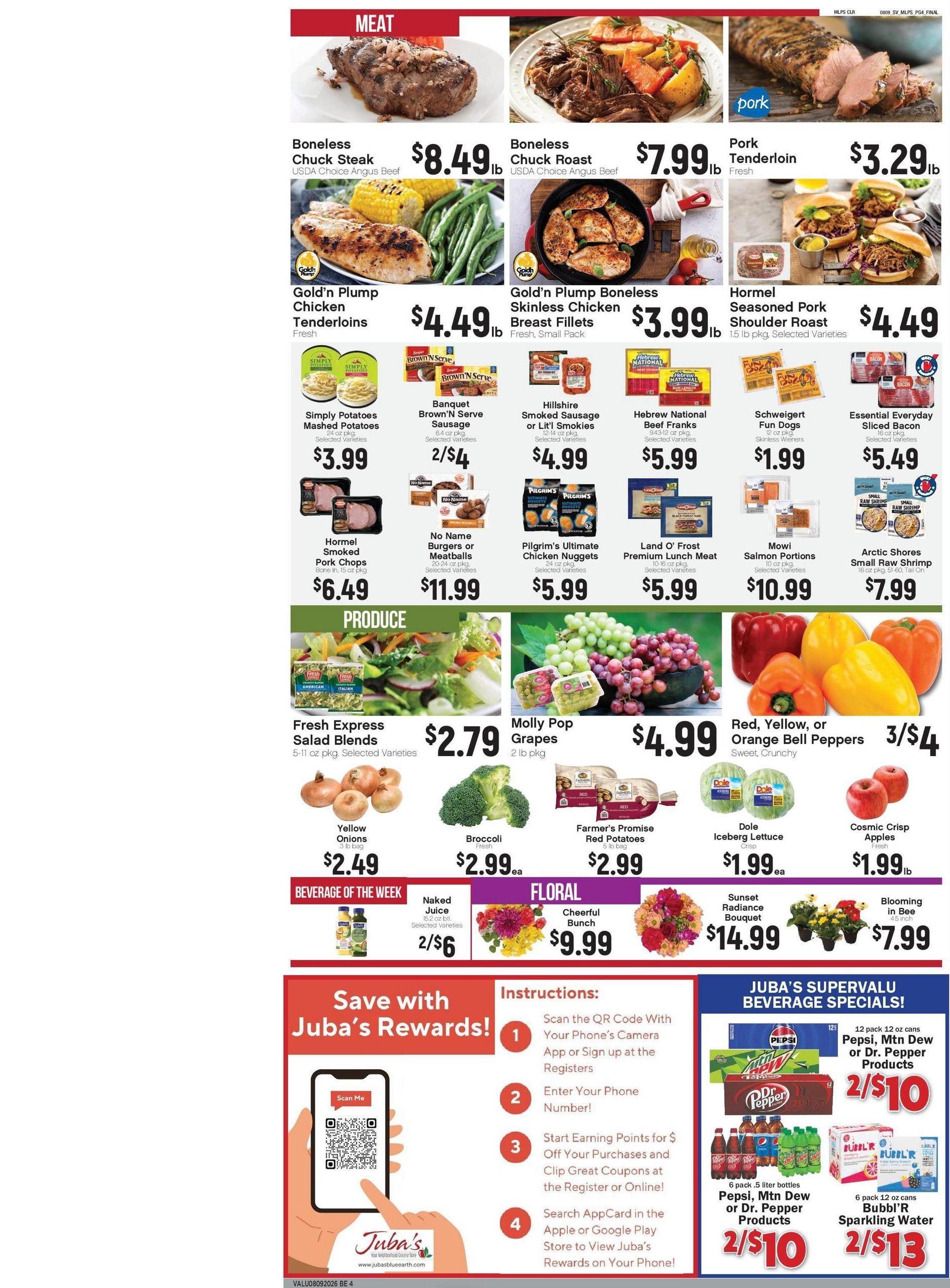 Juba's Supervalu (Hanlontown–Madelia Area, IA–MN) Weekly Ad August 10 - 16, 2026
