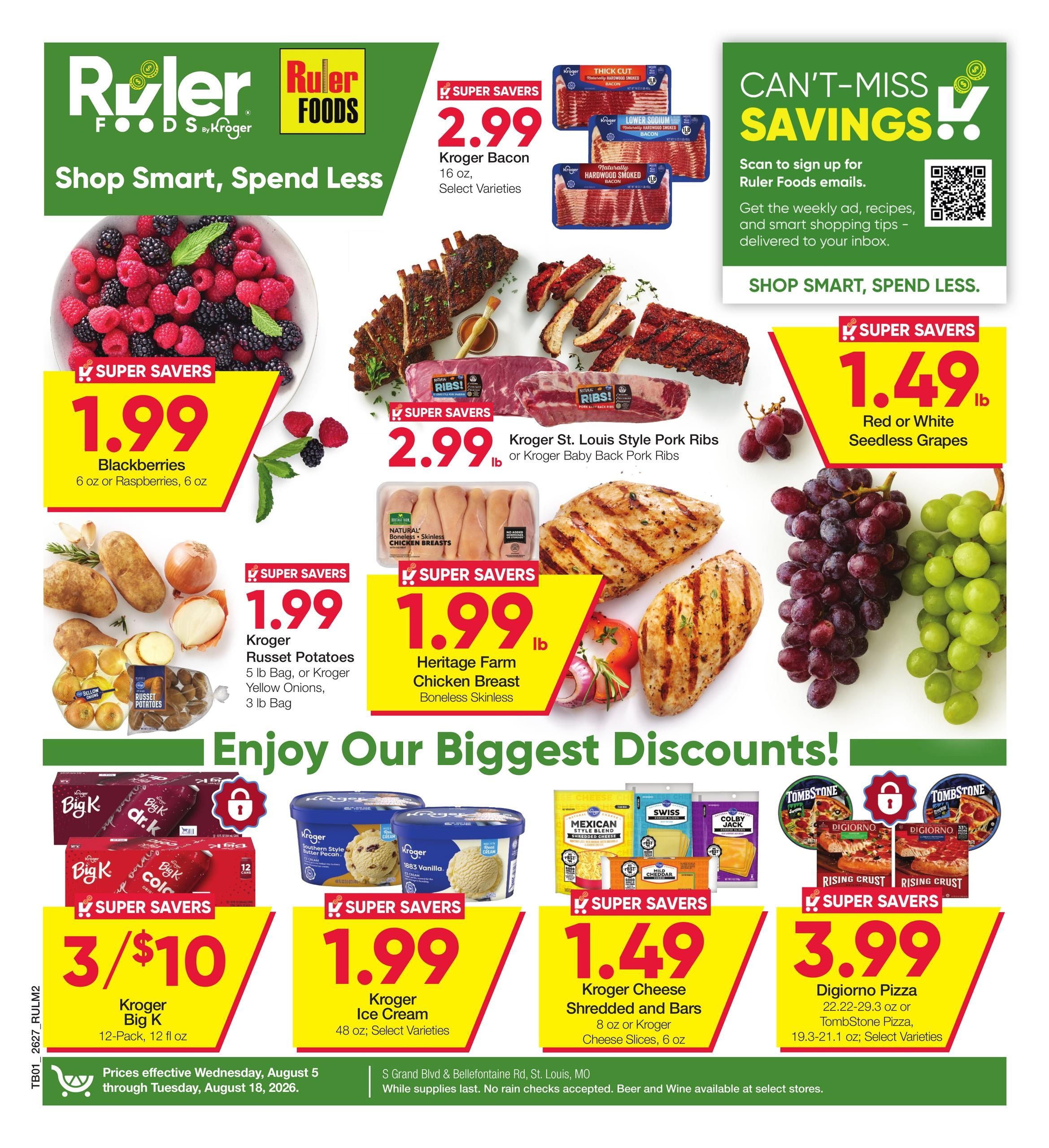 Ruler Foods (St. Louis–East Saint Louis Area, IL–MO) Weekly Ad August 5 - 18, 2026
