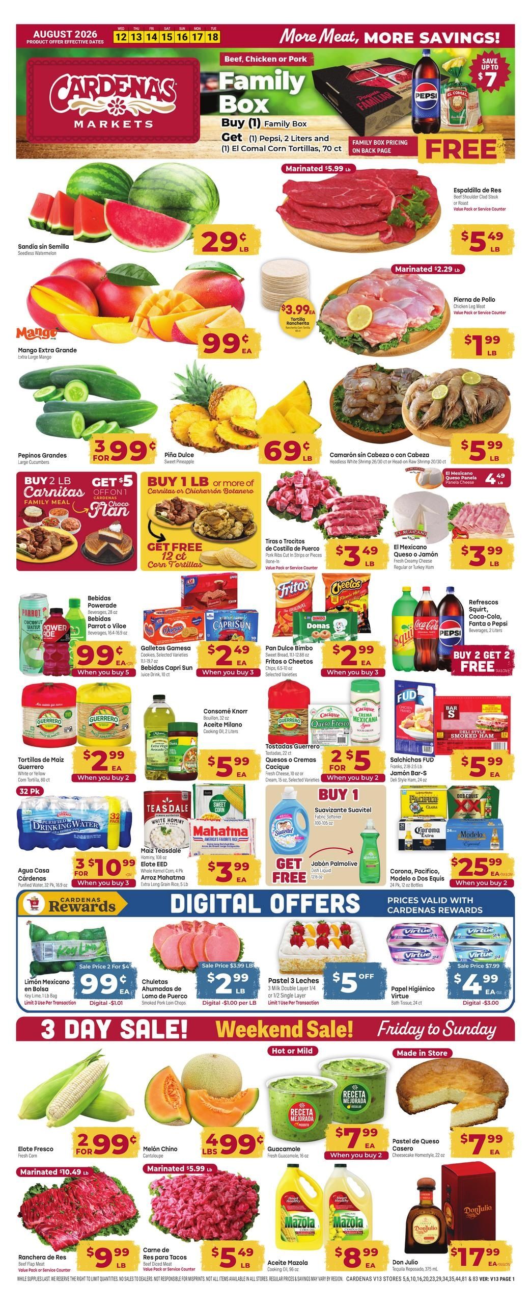 Cardenas Markets (Duarte Area, CA) Weekly Ad August 12 - 18, 2026