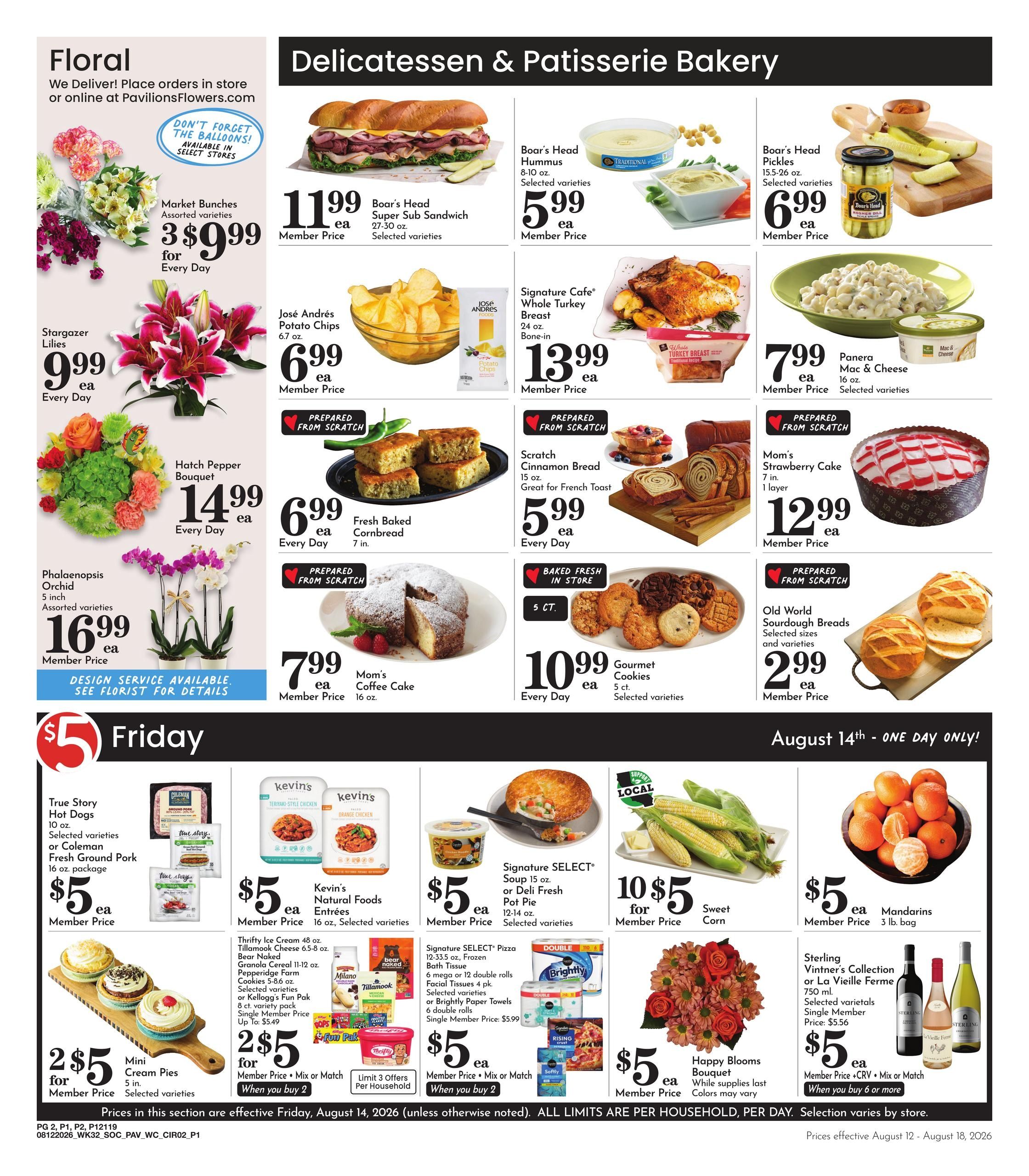 Pavilions (CA) Weekly Ad August 12 - 18, 2026