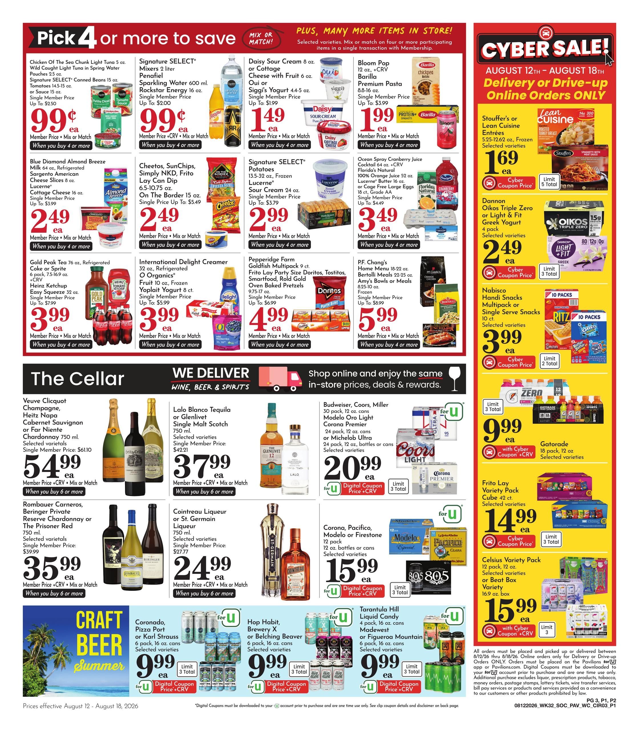 Pavilions (CA) Weekly Ad August 12 - 18, 2026