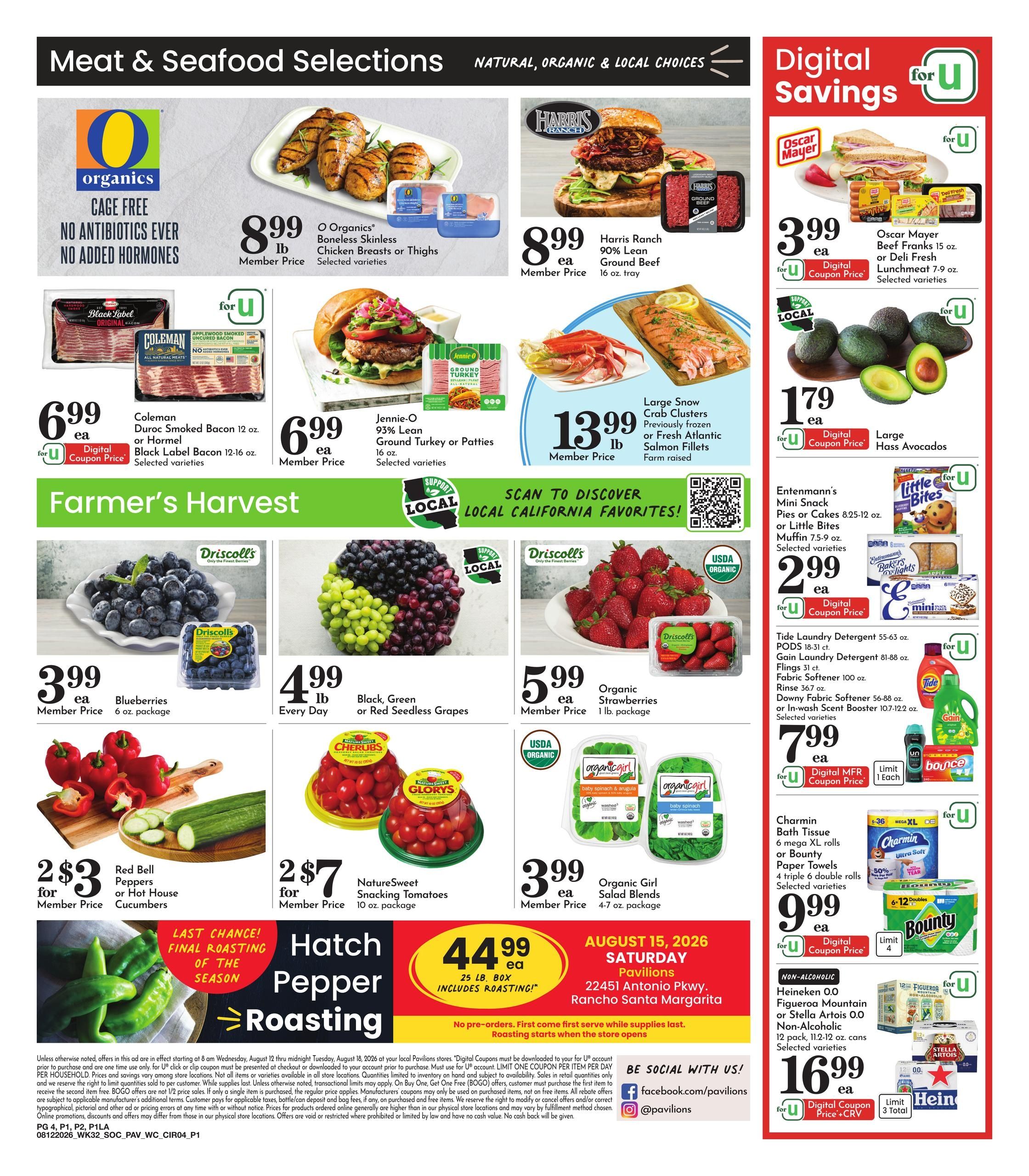 Pavilions (CA) Weekly Ad August 12 - 18, 2026