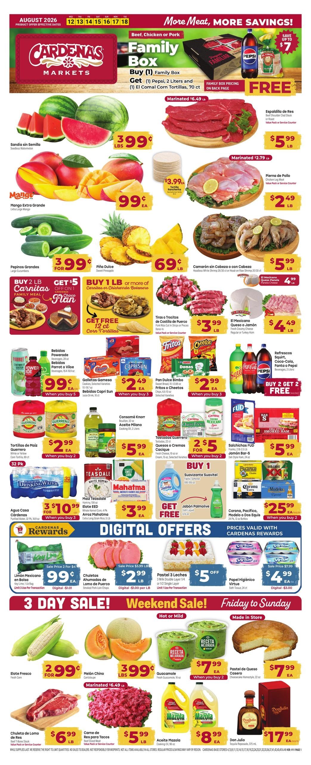 Cardenas Markets Weekly Ad August 12 - 18, 2026