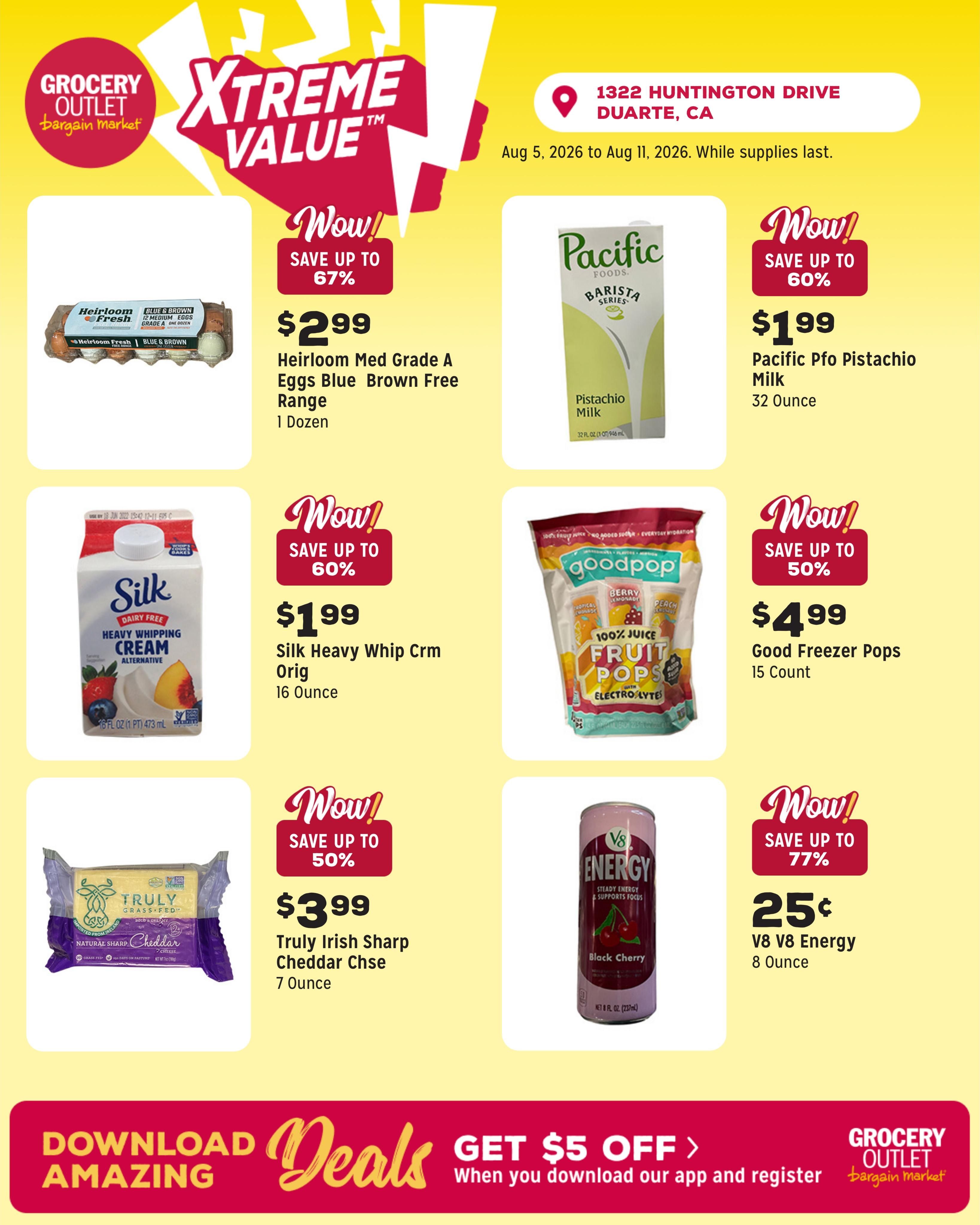 Grocery Outlet (Azusa–Duarte Area, CA) Weekly Ad August 5 - 11, 2026
