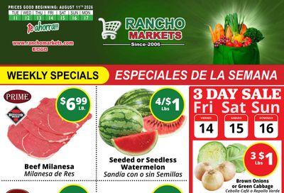 Rancho Markets Weekly Ad August 11 - 17, 2026