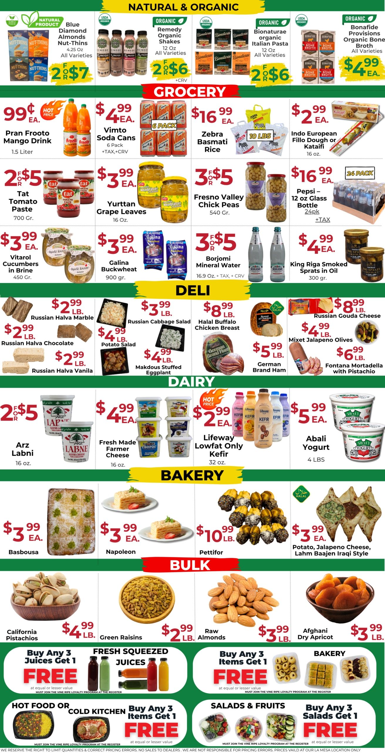 Vine Ripe (8191 Fletcher Parkway, La Mesa, CA) Weekly Ad August 11 - 17, 2026