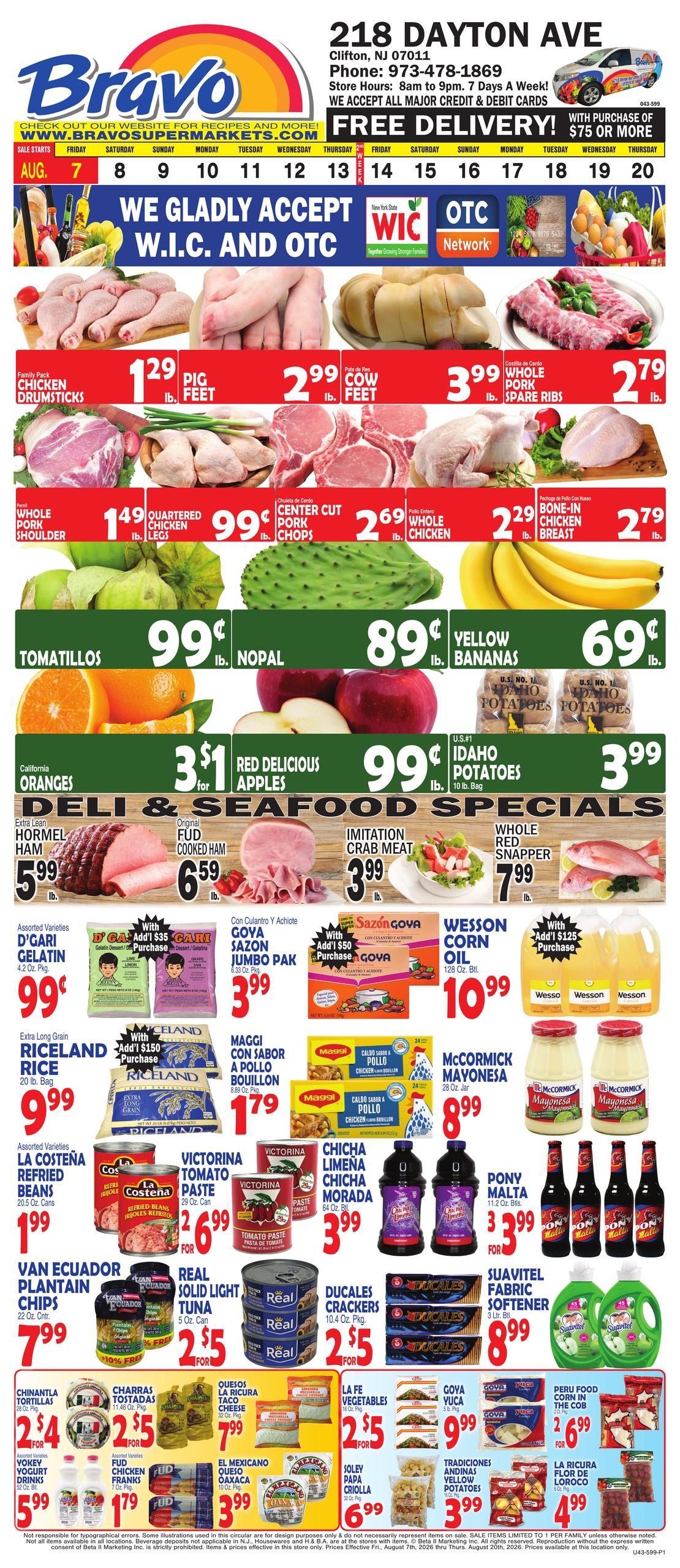Bravo Supermarket Weekly Ad August 7 - 13, 2026