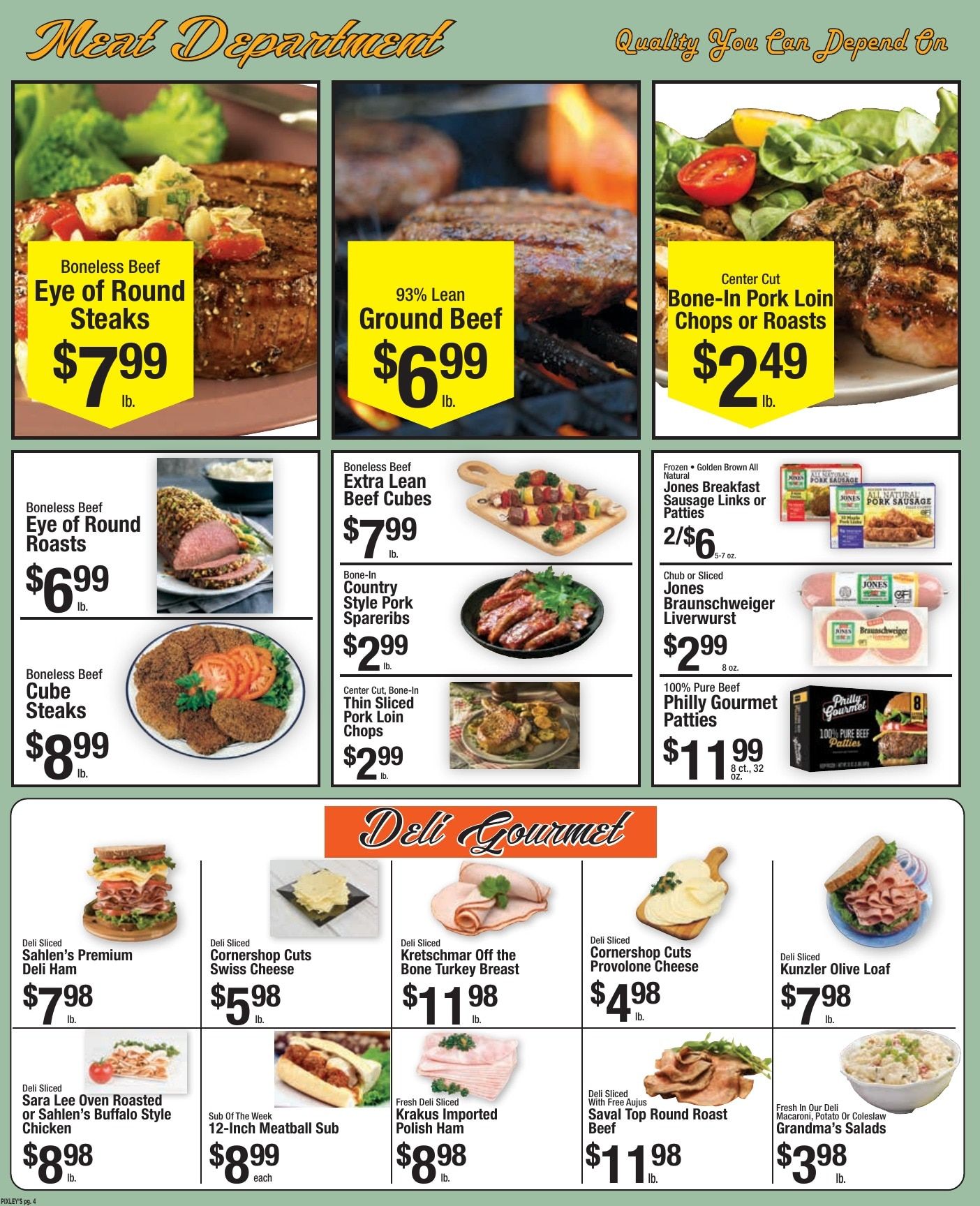 Pixley's Shurfine Food Mart Weekly Ad August 9 - 15, 2026