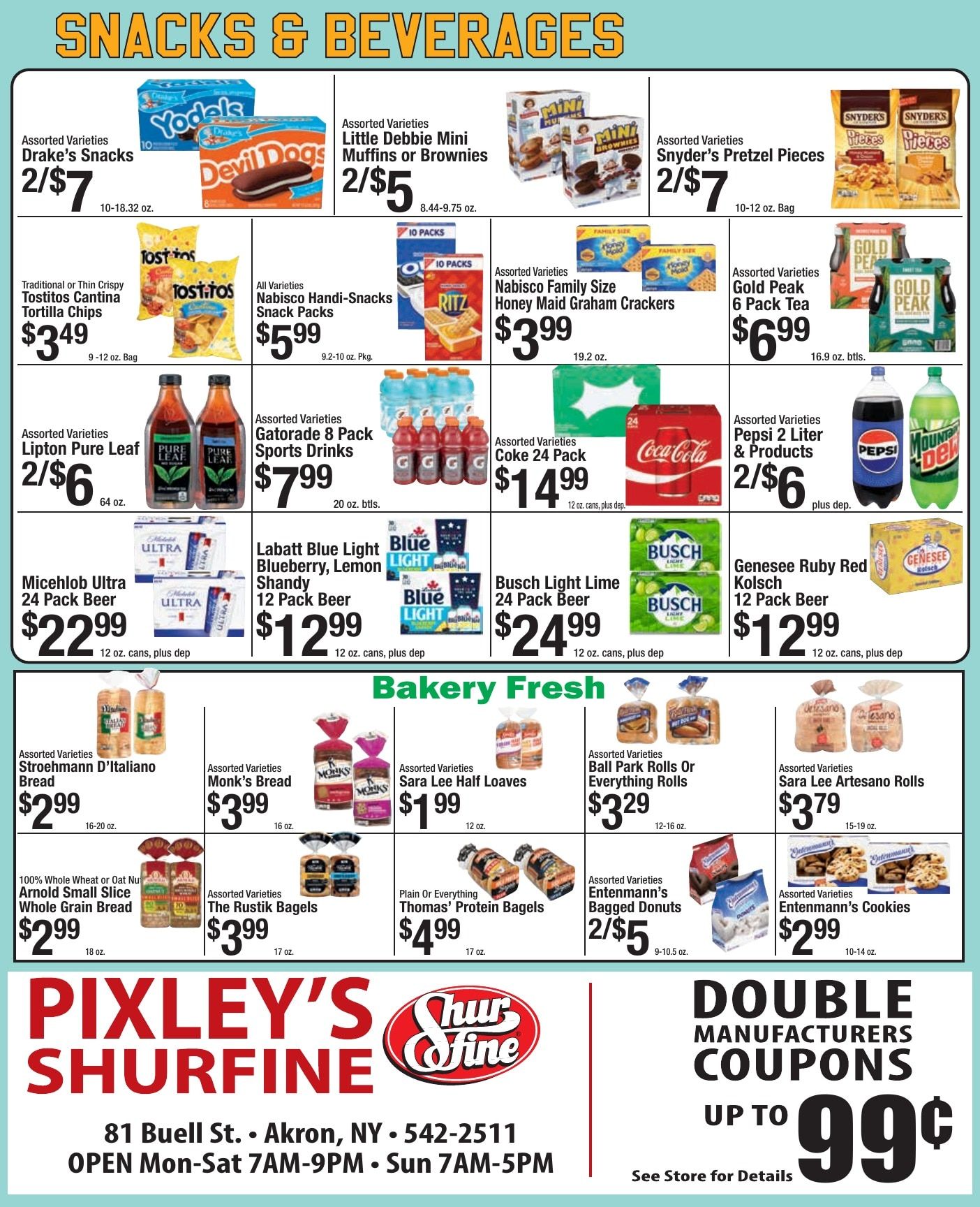 Pixley's Shurfine Food Mart Weekly Ad August 9 - 15, 2026