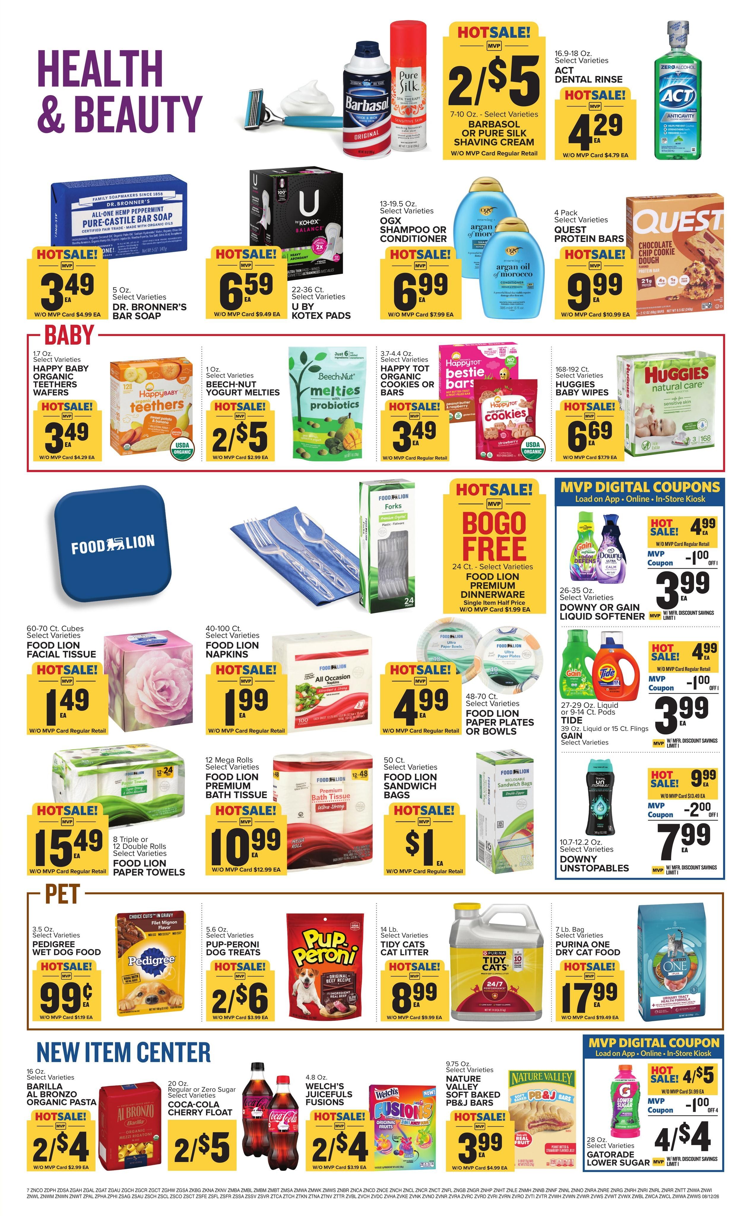 Food Lion (Winston-Salem–Greensboro Area, NC) Weekly Ad August 12 - 18, 2026