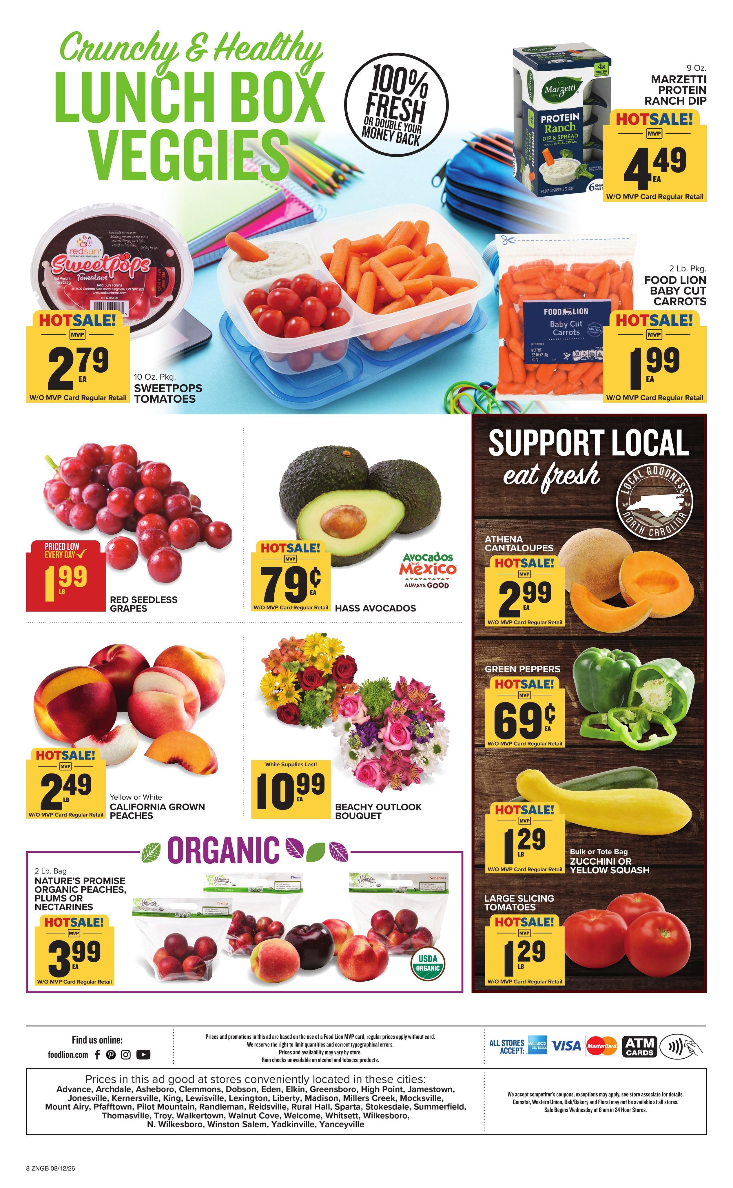 Food Lion (Winston-Salem–Greensboro Area, NC) Weekly Ad August 12 - 18, 2026