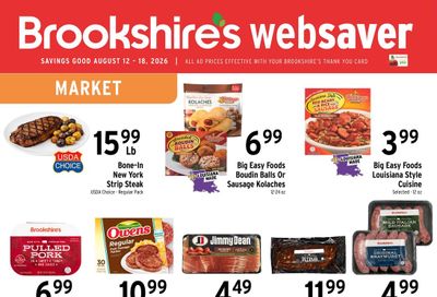 Brookshire's (LA, TX) Websaver Weekly Ad August 12 - 18, 2026