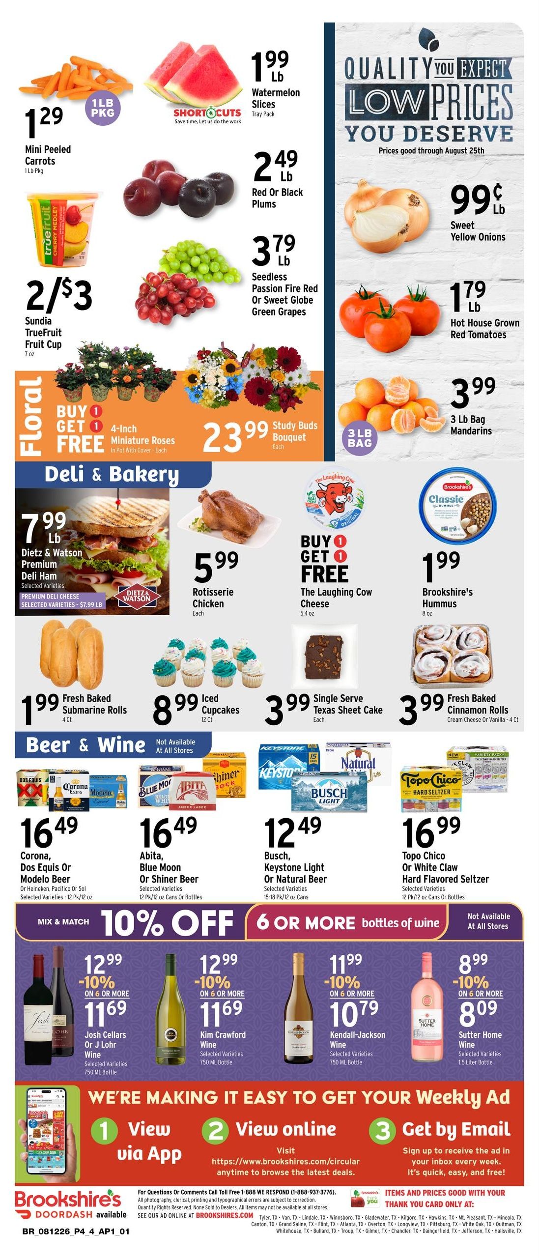 Brookshire's (Tyler Area, TX) Weekly Ad August 12 - 18, 2026
