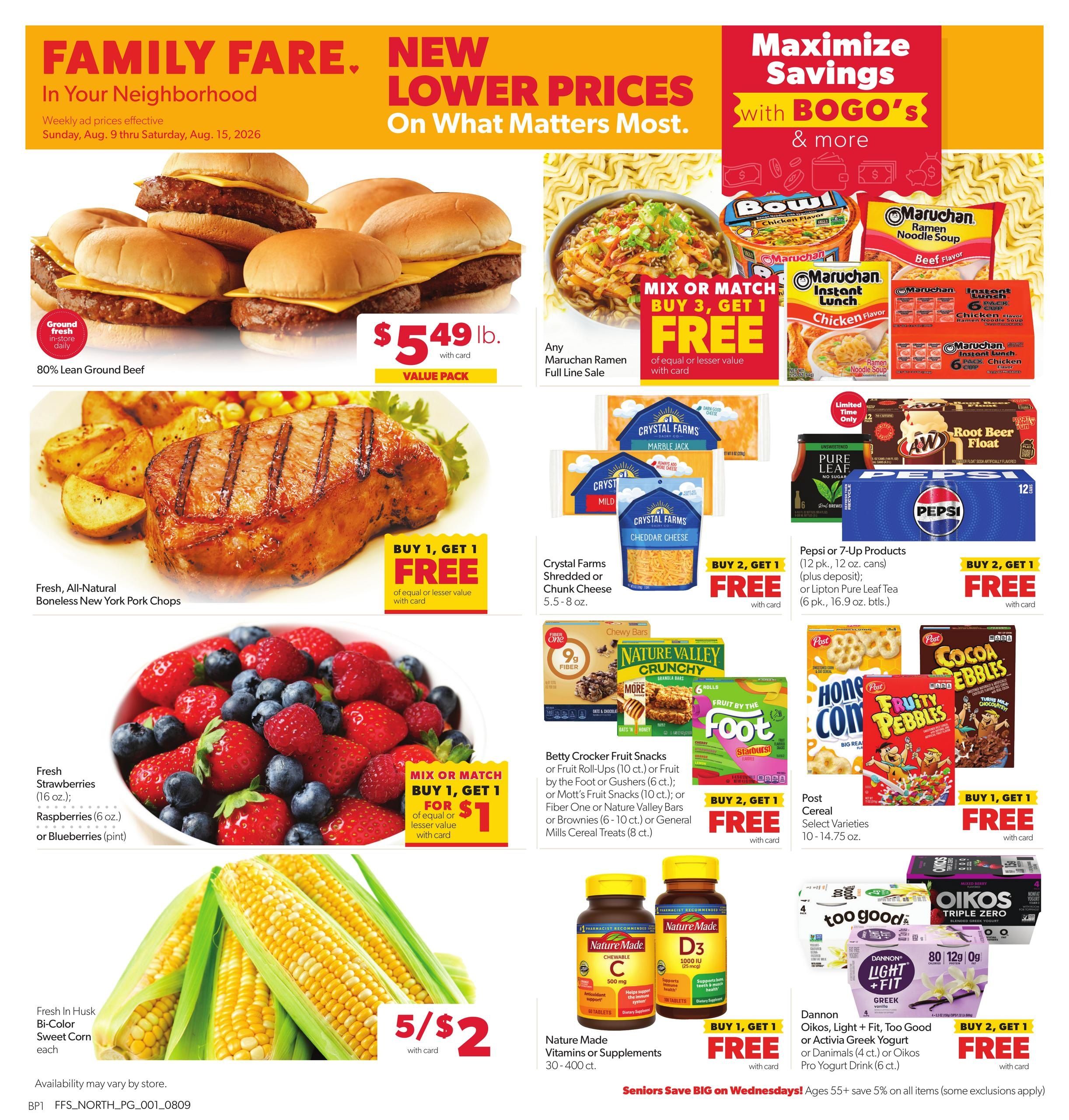 Family Fare (MI) Weekly Ad August 9 - 15, 2026