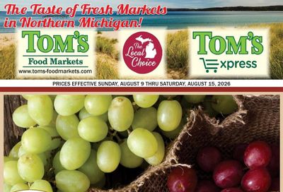 Tom's Food Markets Weekly Ad August 8 - 14, 2026