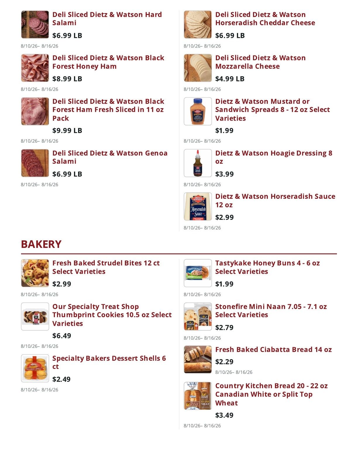 Main Street Market Weekly Ad August 10 - 16, 2026