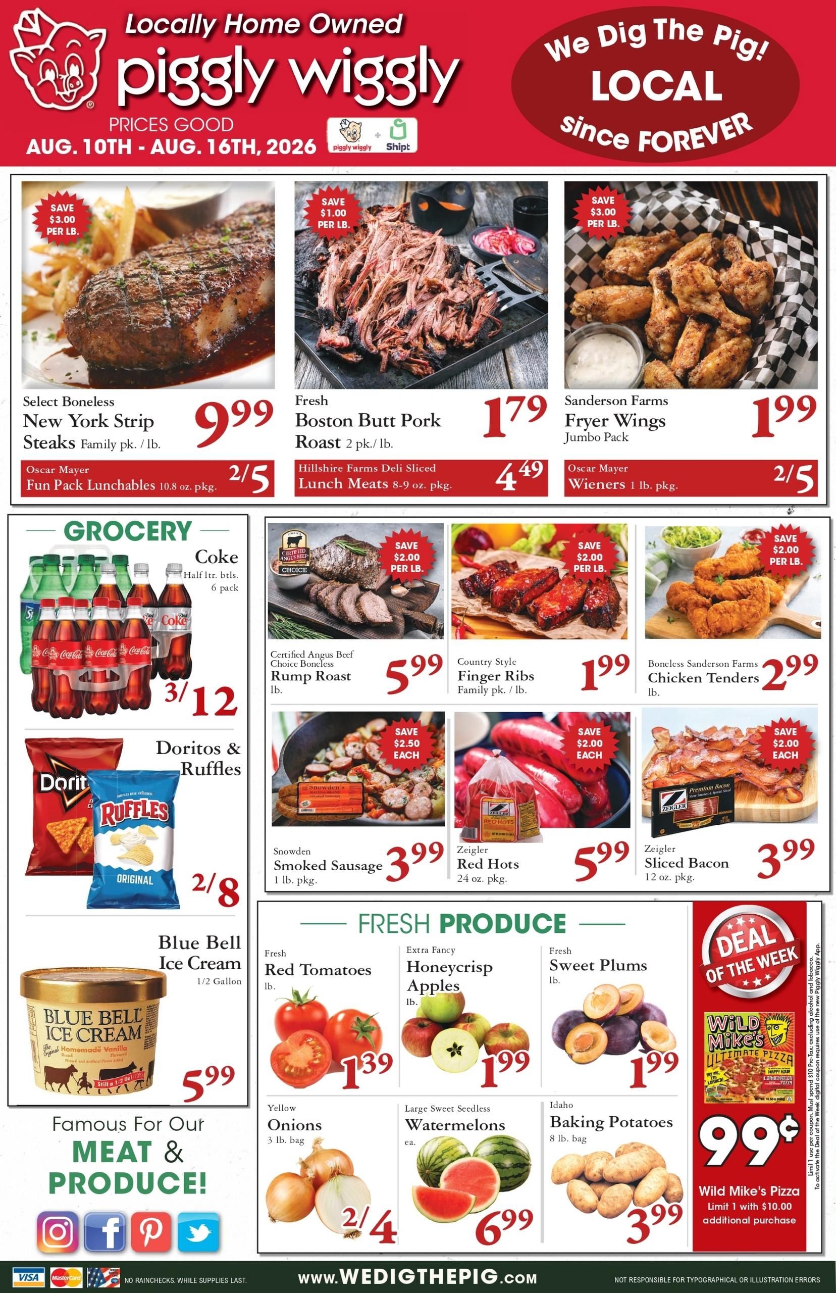 Piggly Wiggly (AL, FL, MS) Weekly Ad August 10 - 16, 2026