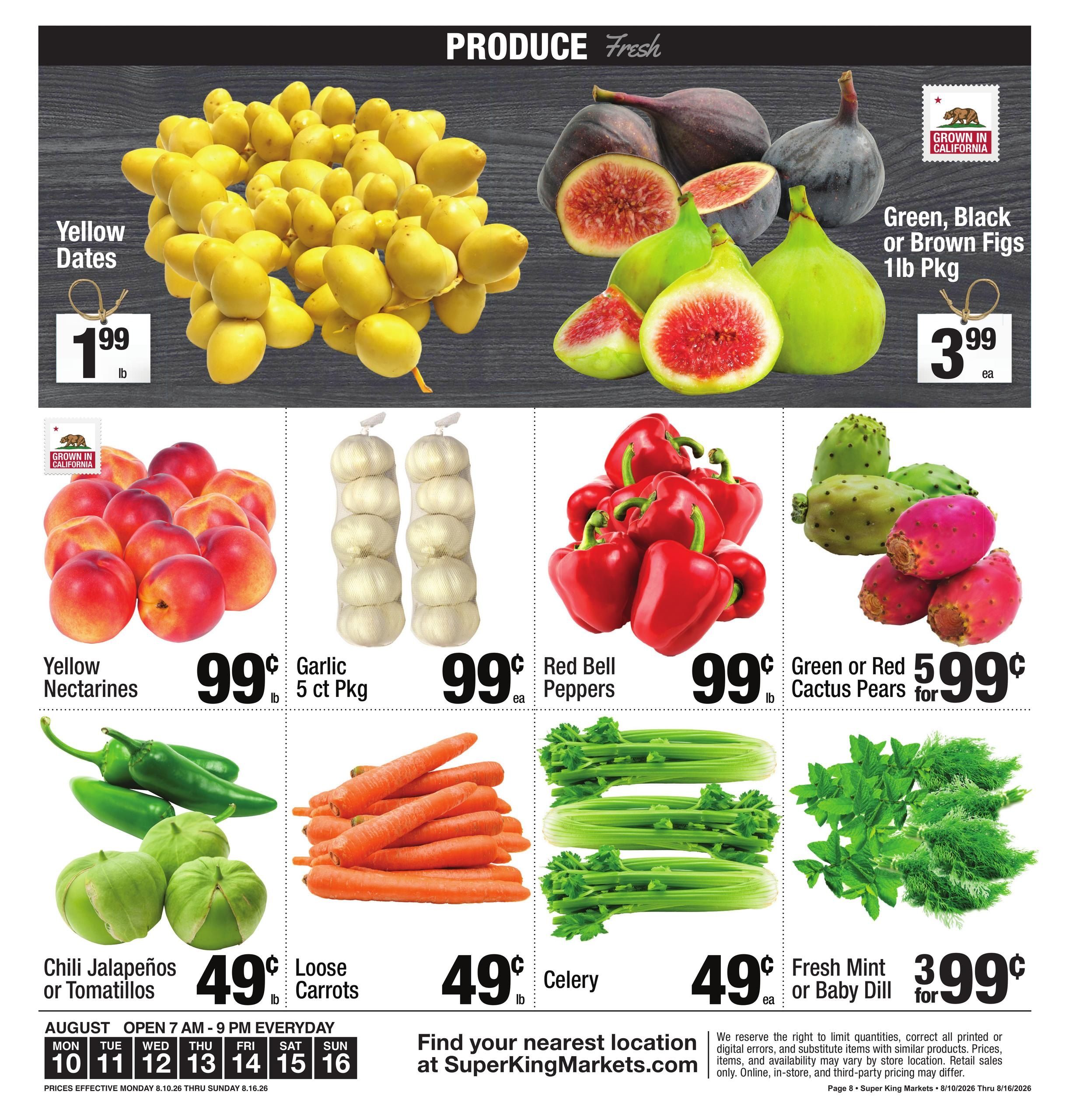 Super King Markets Weekly Ad August 10 - 16, 2026