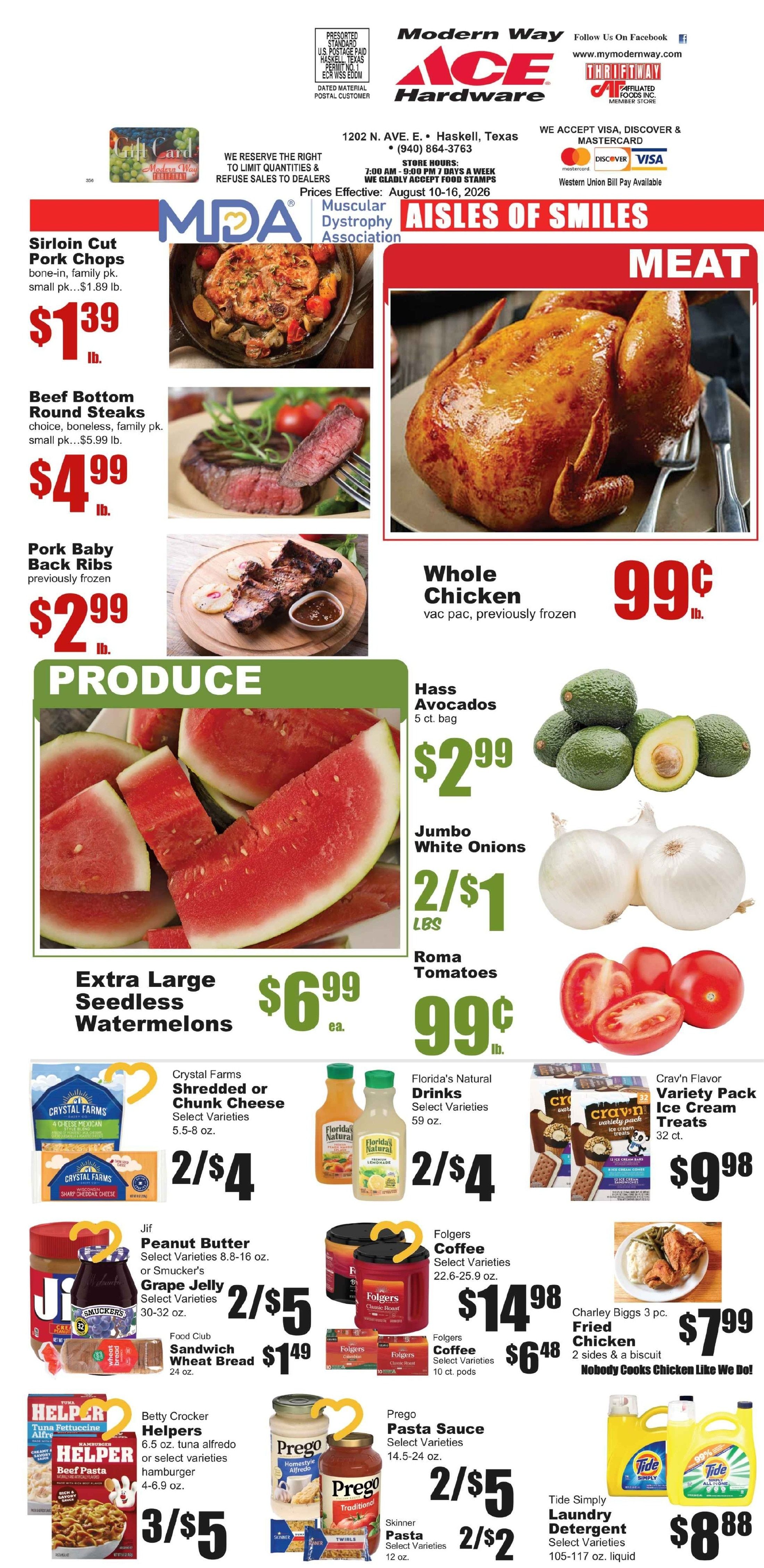 Modern Way Food Store Weekly Ad August 10 - 16, 2026