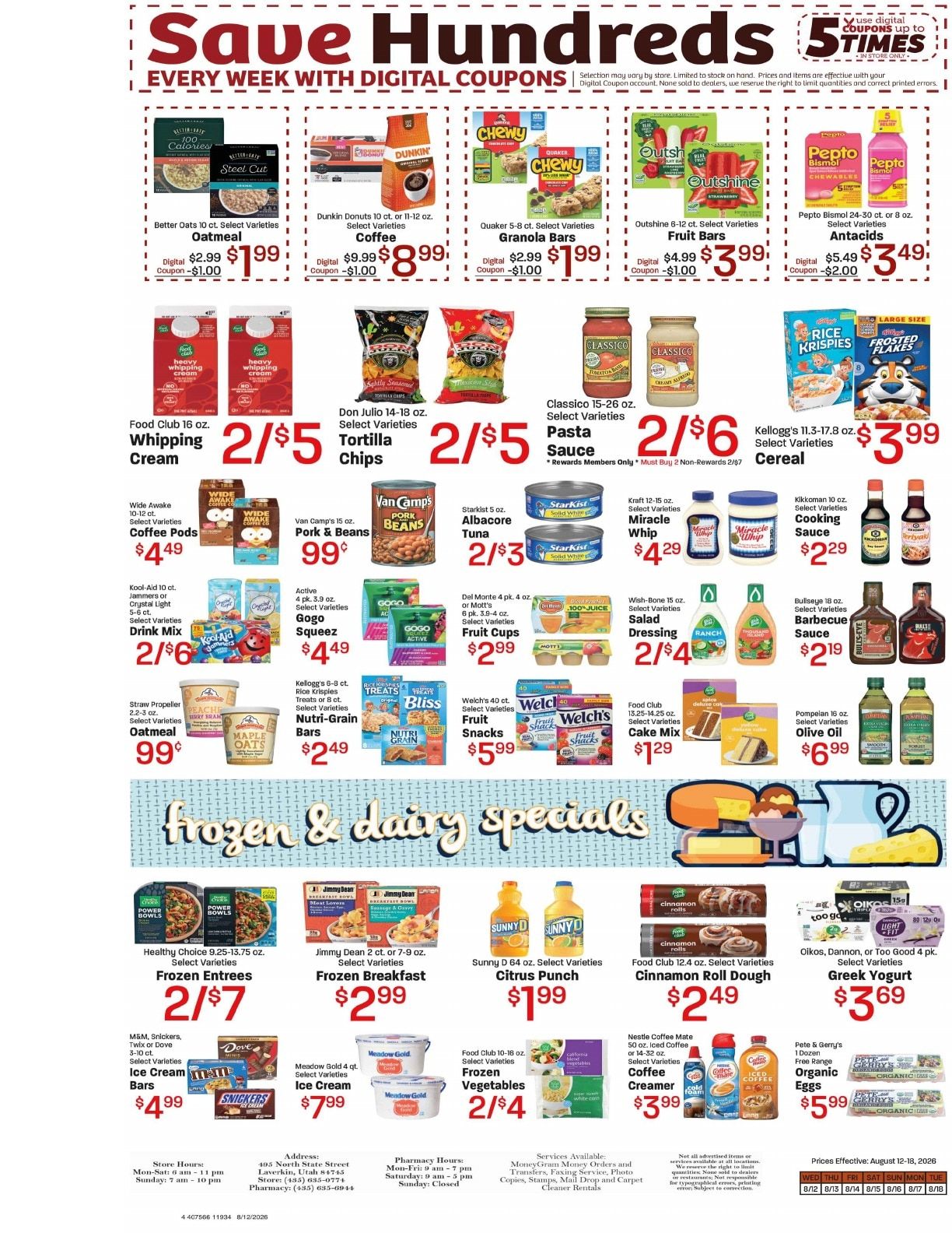 Davis Food & Drug (La Verkin, UT) Weekly Ad August 12 - 18, 2026