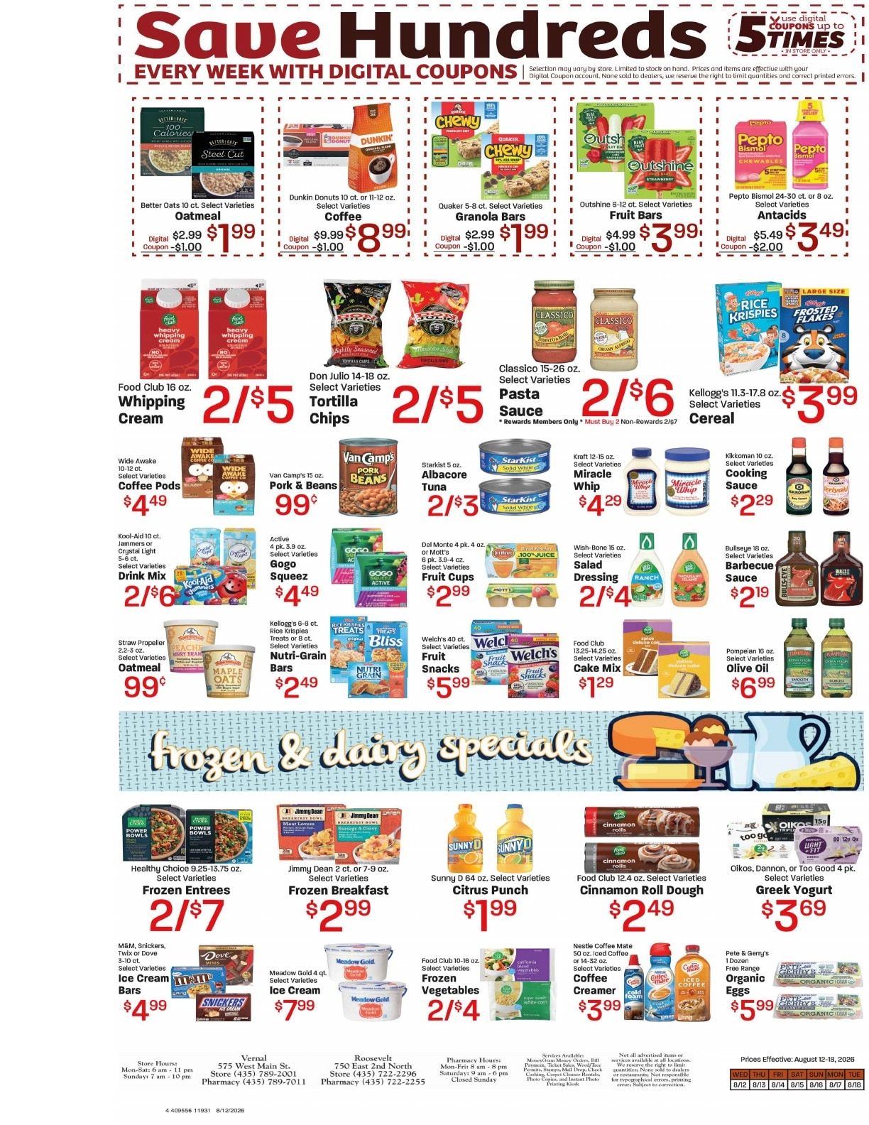 Davis Food & Drug (Vernal, UT) Weekly Ad August 12 - 18, 2026
