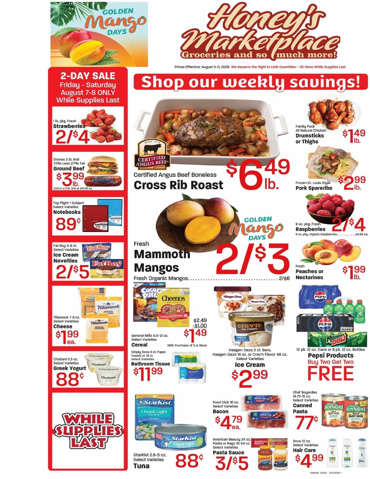 Honey's Marketplace Weekly Ad August 5 - 11, 2026