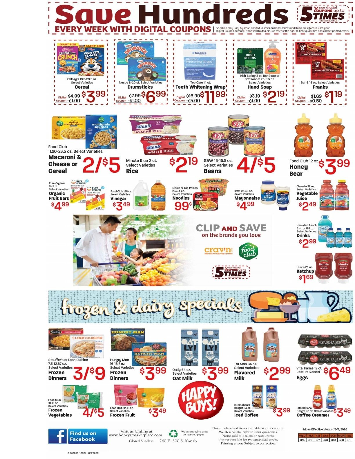 Honey's Marketplace Weekly Ad August 5 - 11, 2026