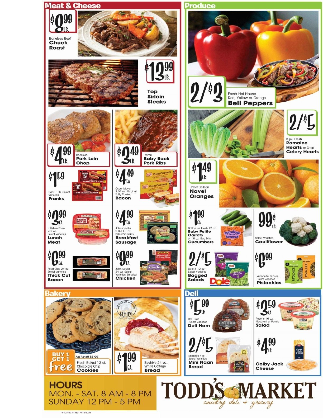 Todd's Market Weekly Ad August 12 - 18, 2026