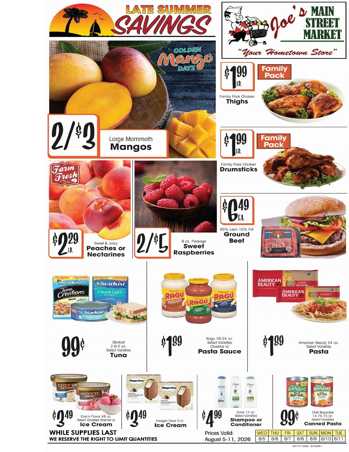 Joe's Main Street Market Weekly Ad August 5 - 11, 2026