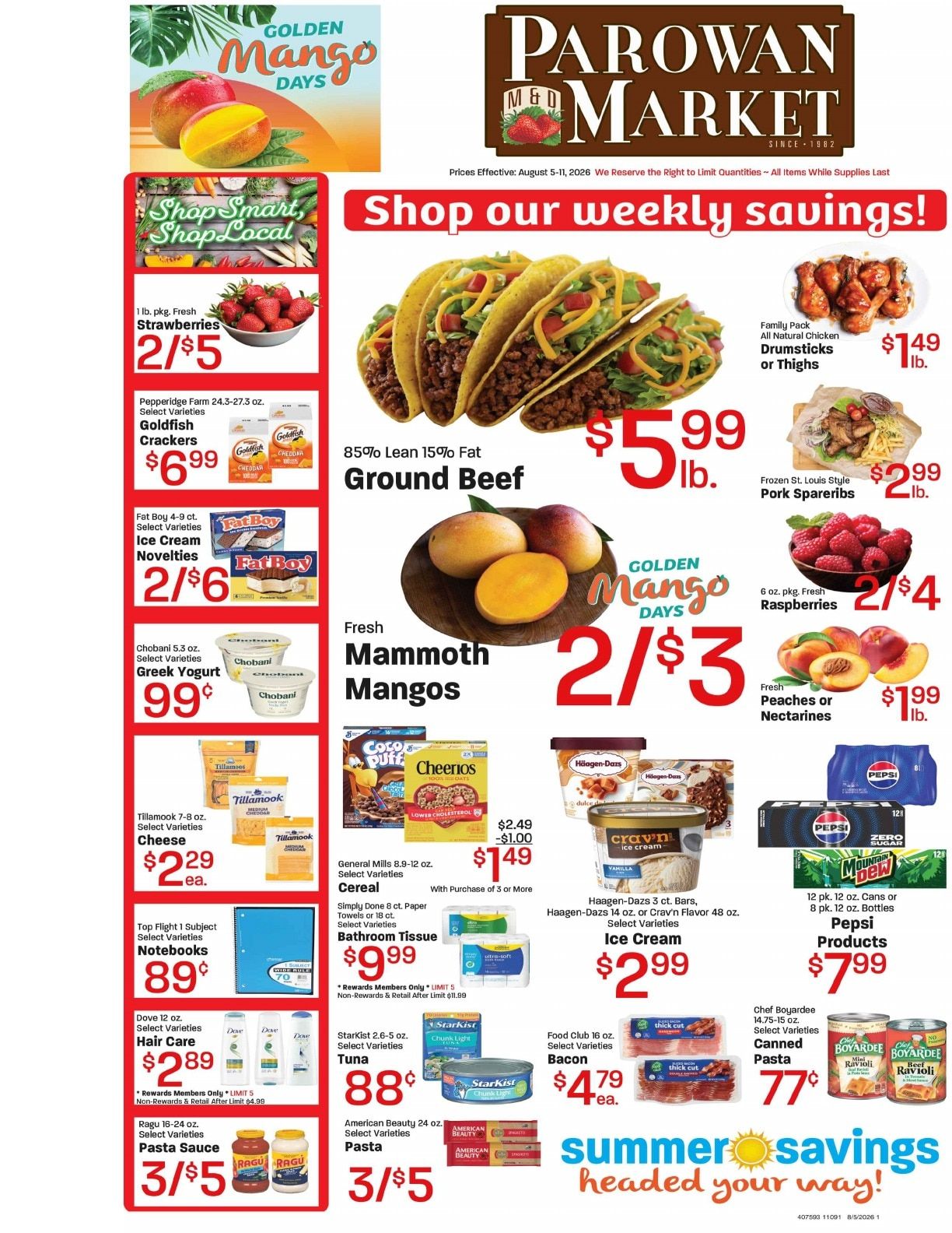 Parowan's Market Weekly Ad August 5 - 11, 2026