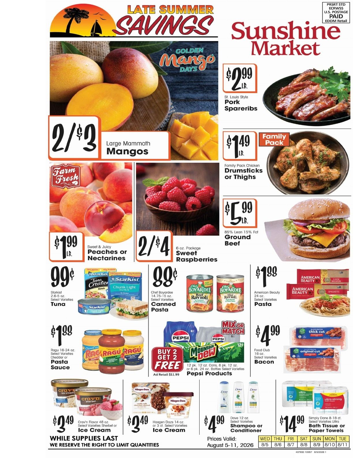 Sunshine Market Weekly Ad August 5 - 11, 2026