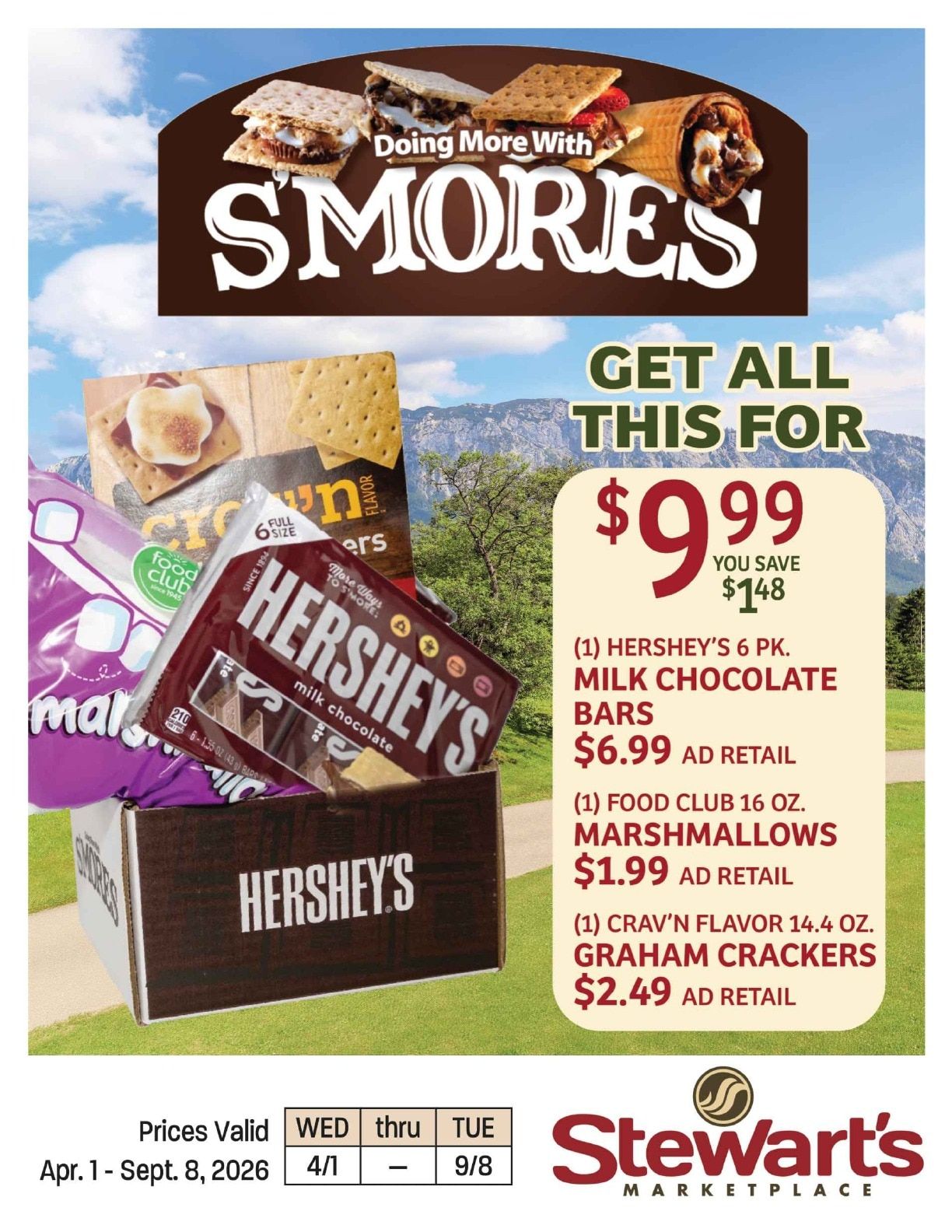 Stewart's Marketplace Seasonal Savings Weekly Ad April 1 - September 8, 2026
